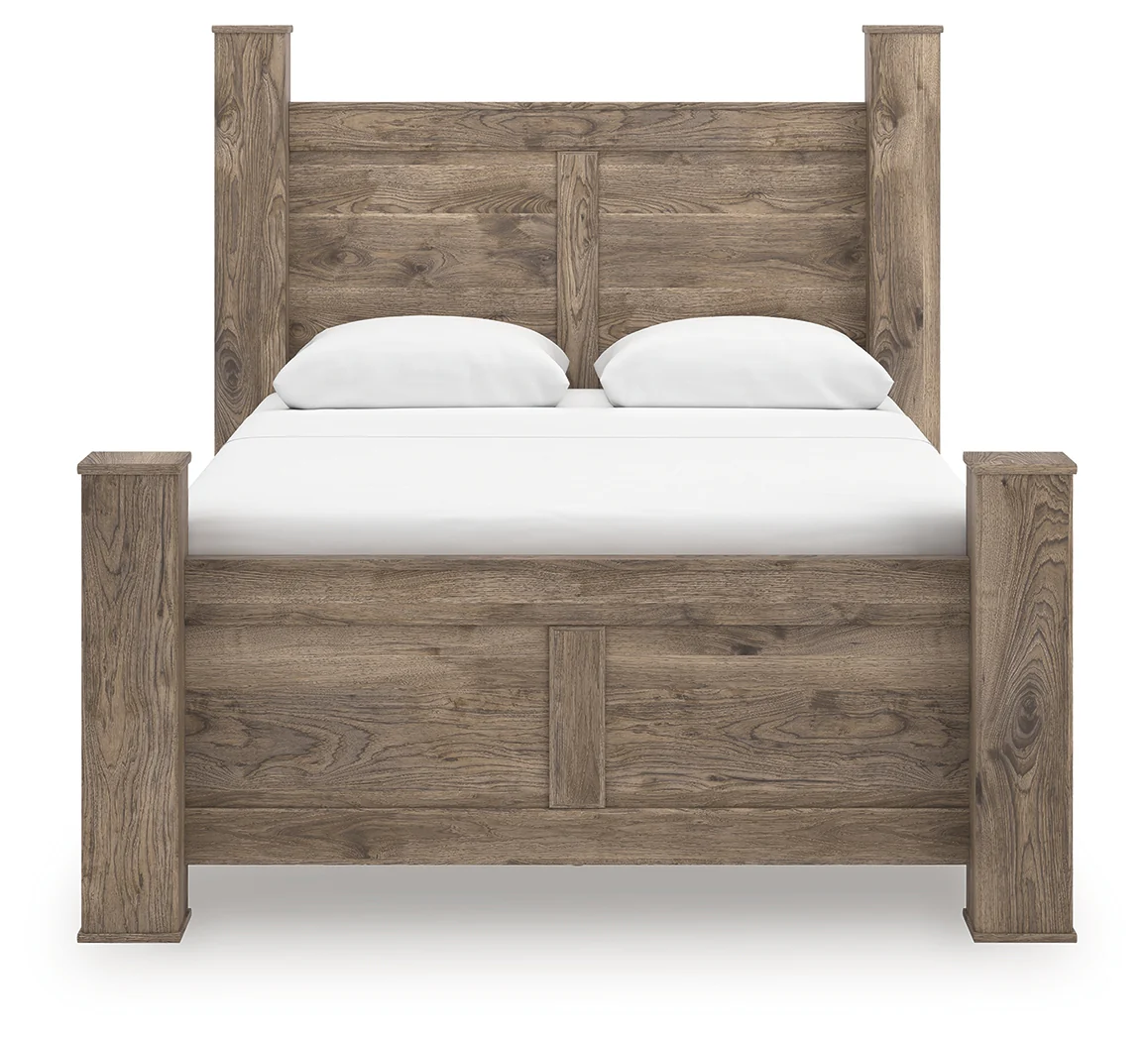 Rusticott Brown Queen Poster Bed - Image 3