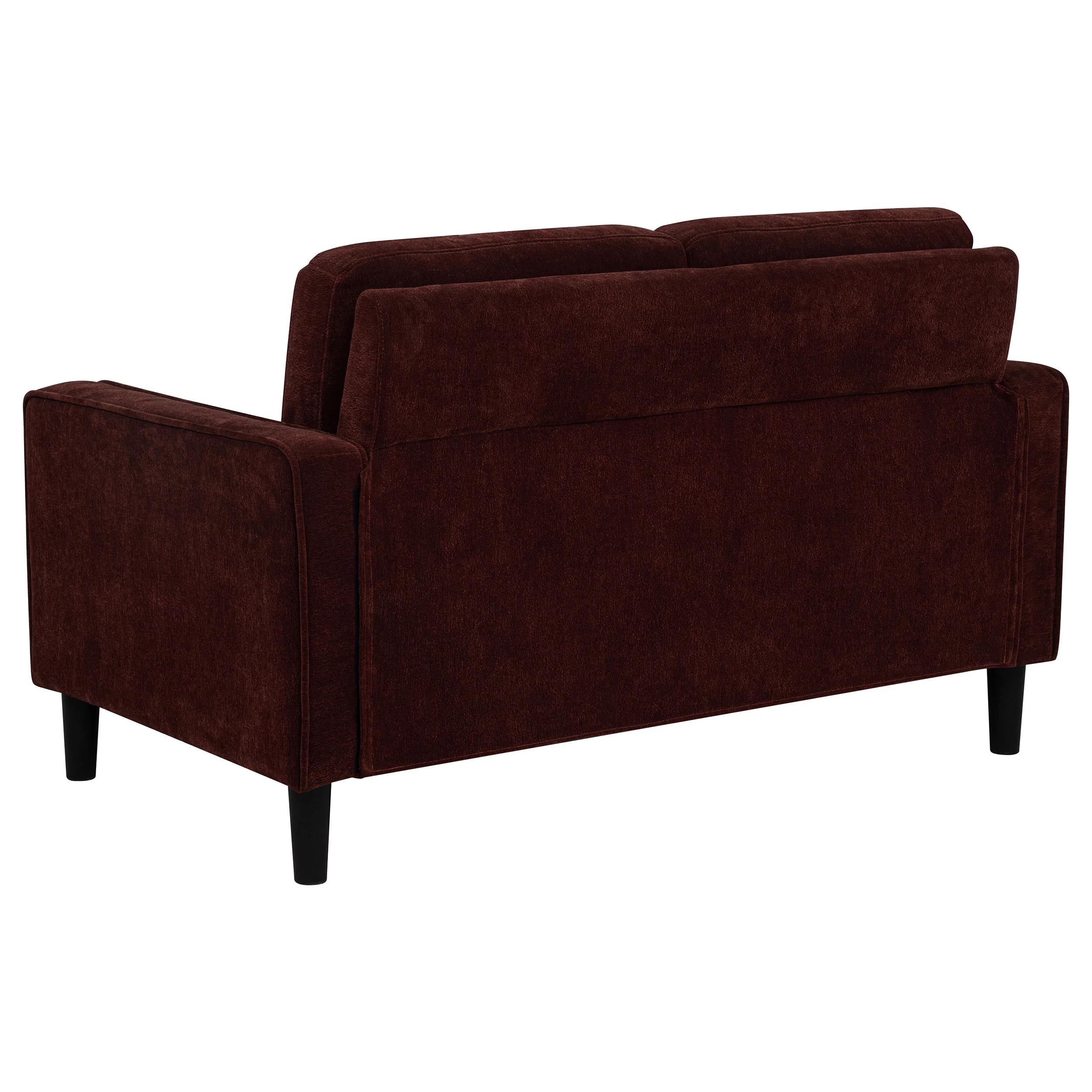 Ruth Rust Red 2-piece Fabric Upholstered Track Arm Sofa and Loveseat - Image 11