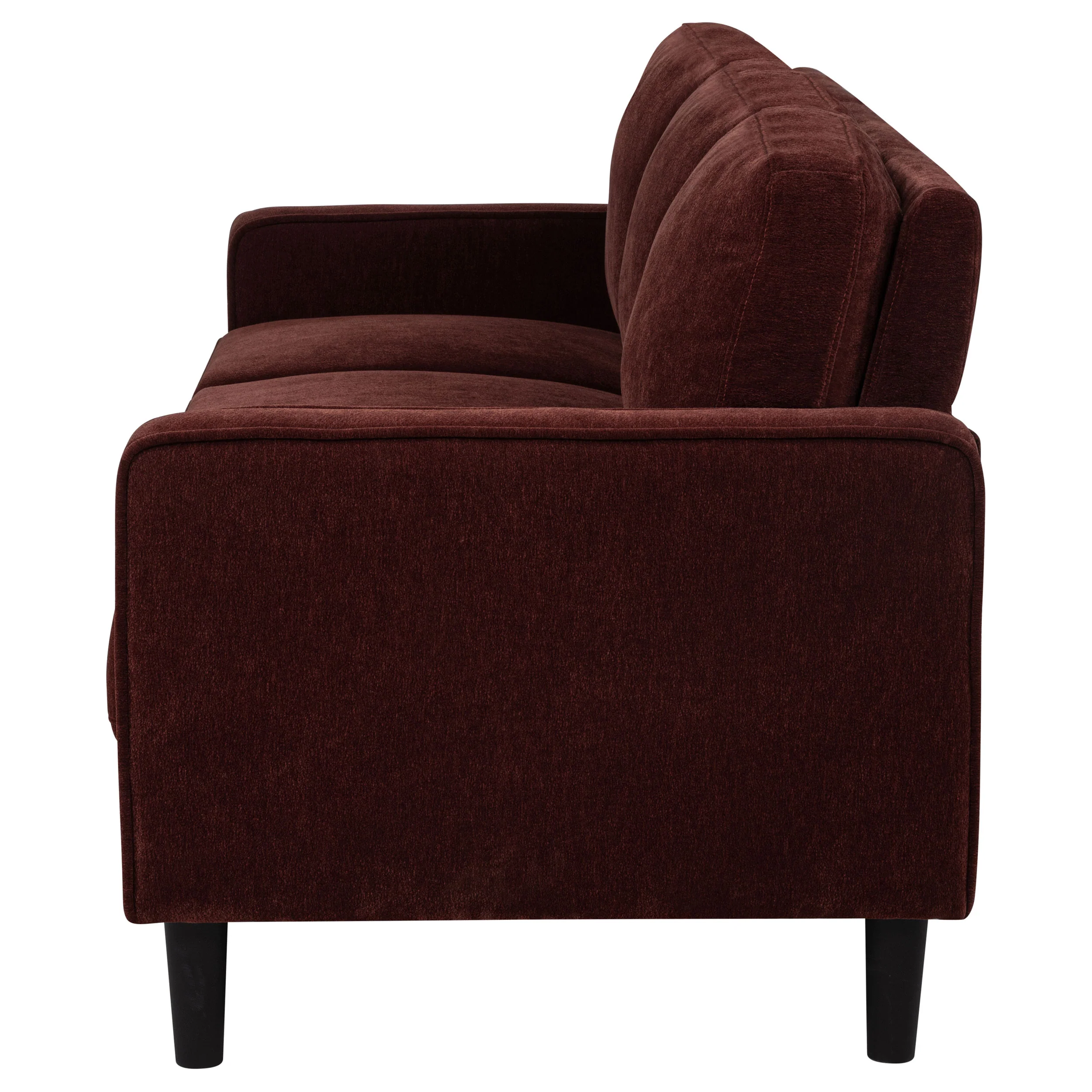 Ruth Rust Red 77-inch Fabric Upholstered Track Arm Sofa - Image 5