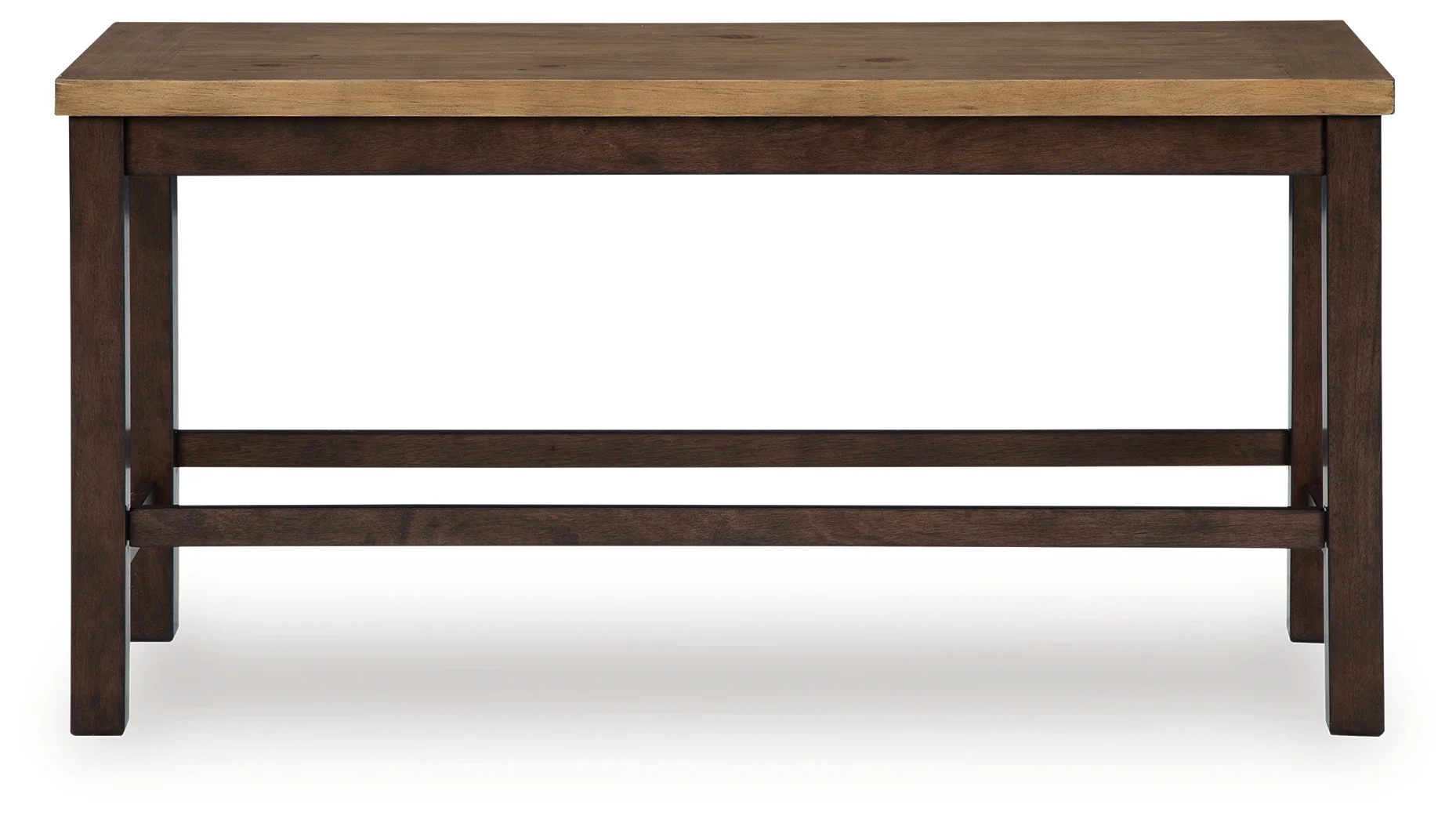 Rylandeen Light Brown/Dark Brown Counter Height Extension Dining Table 4 Barstools and Bench - Image 12