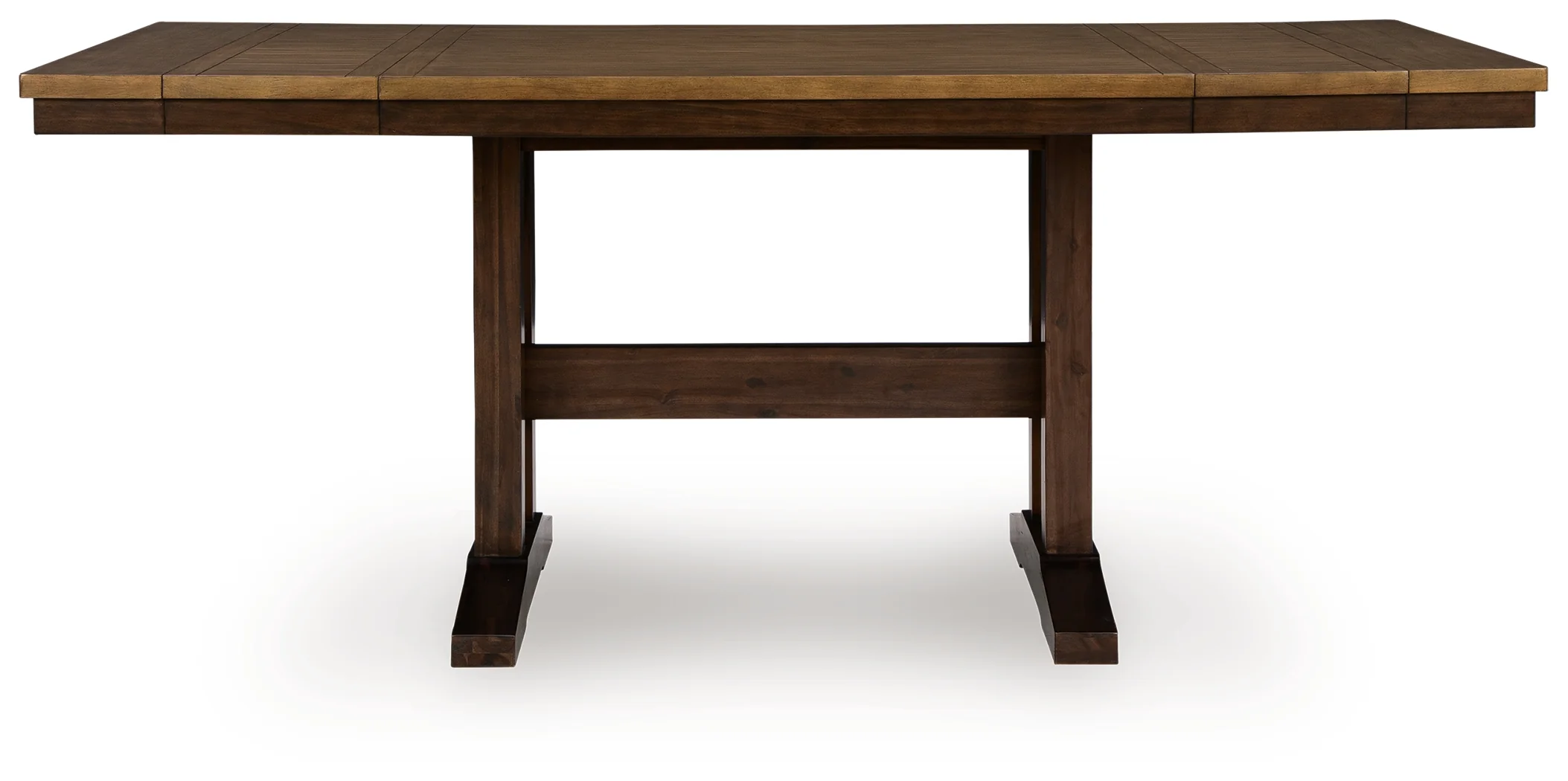 Rylandeen Light Brown/Dark Brown Counter Height Extension Dining Table and 4 Barstools (Online Special Price) - Image 8