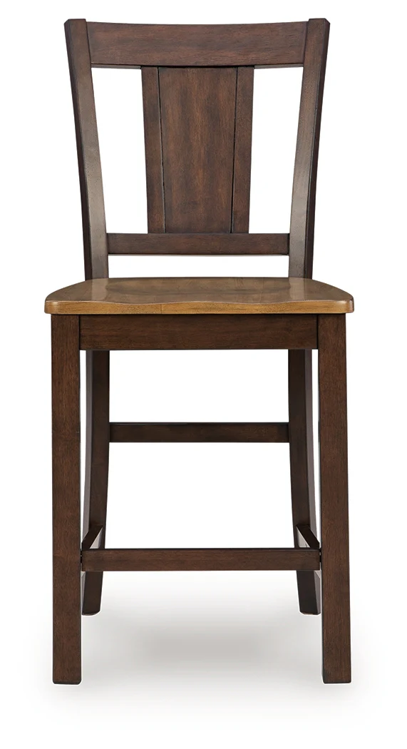 Rylandeen Light Brown/Dark Brown Counter Height Extension Dining Table and 6 Barstools (Online Special Price) - Image 4