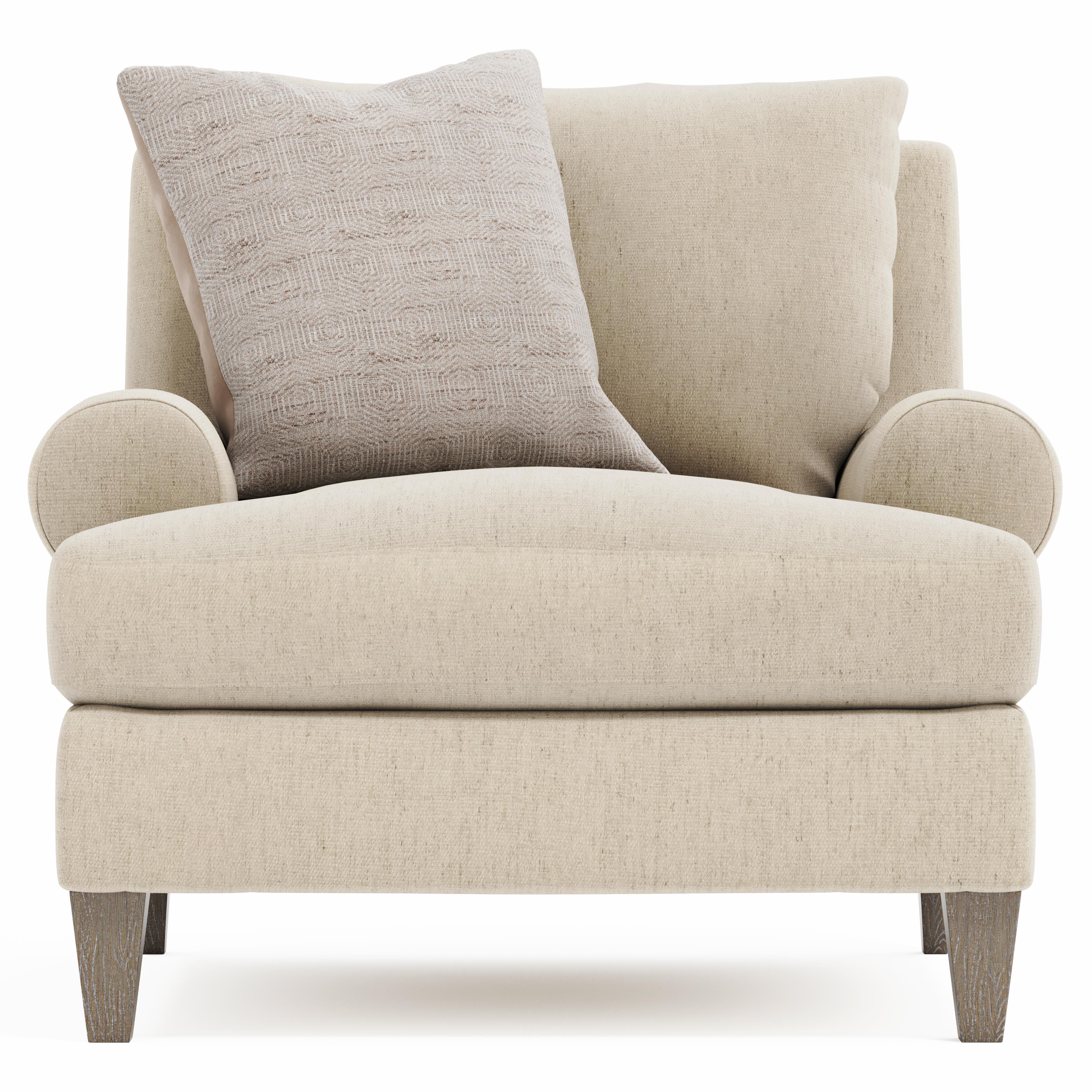 Isabella White/Cream Fabric Chair - Image 3