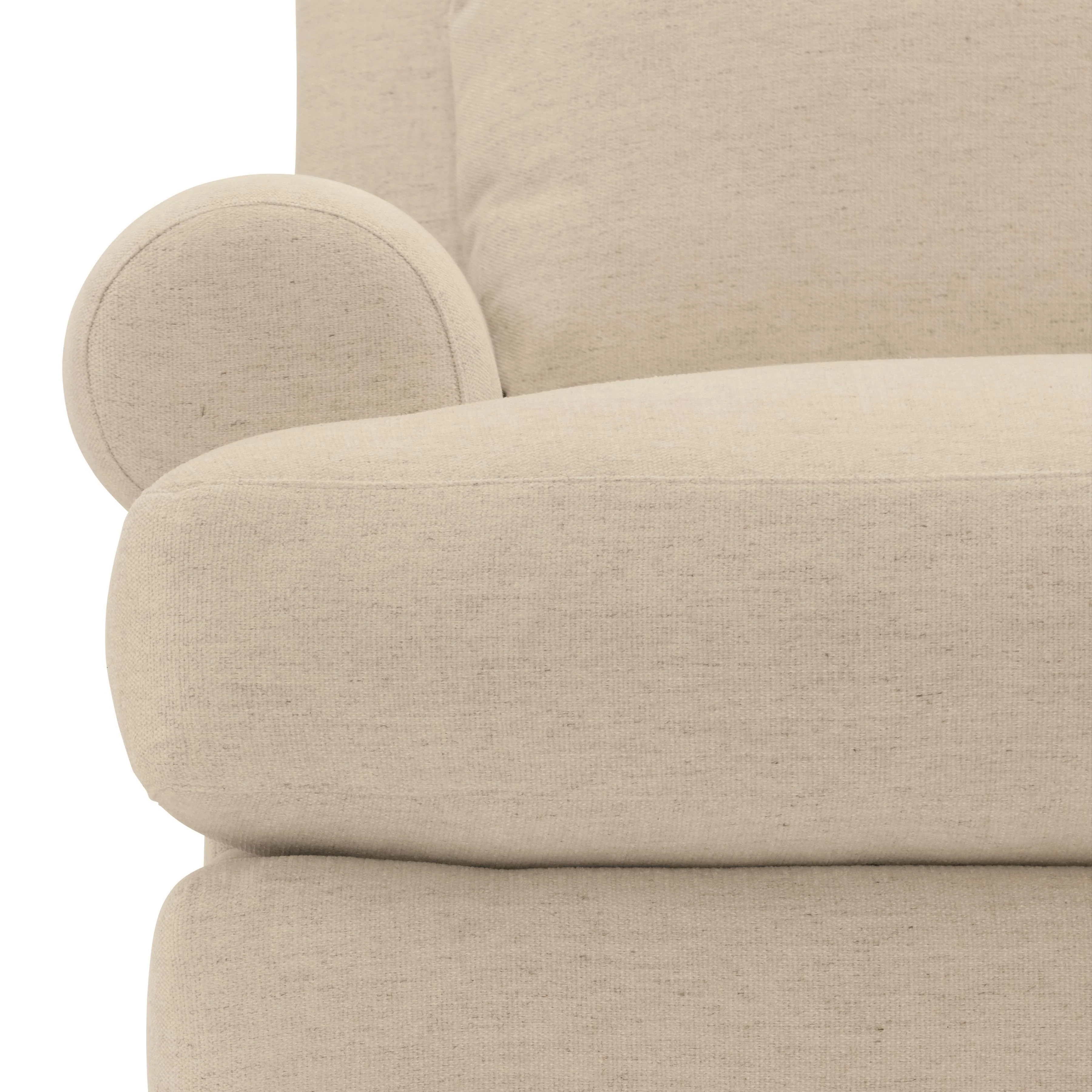 Isabella White/Cream Fabric Chair - Image 8