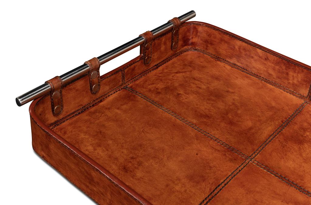 Safari Brown Leather Tray - Image 3
