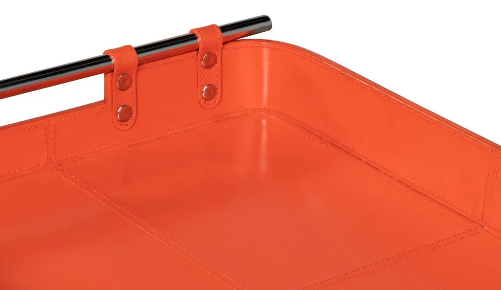Safari Orange Leather Tray - Image 4