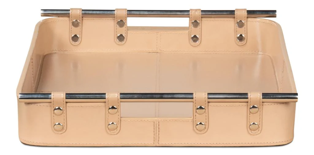 Safari Tan Leather Tray - Image 2