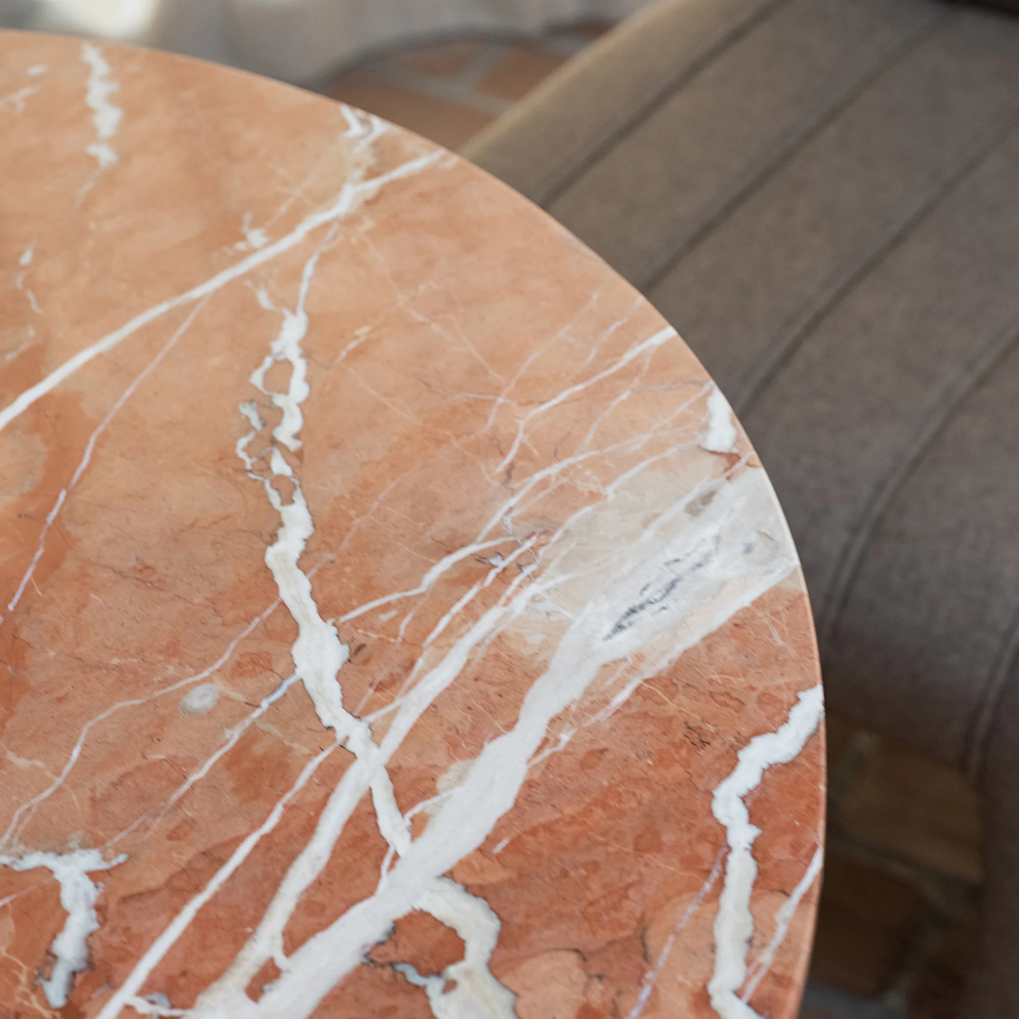 Sage Alicante Red Marble/Dark Brown Cafe Table - Image 5