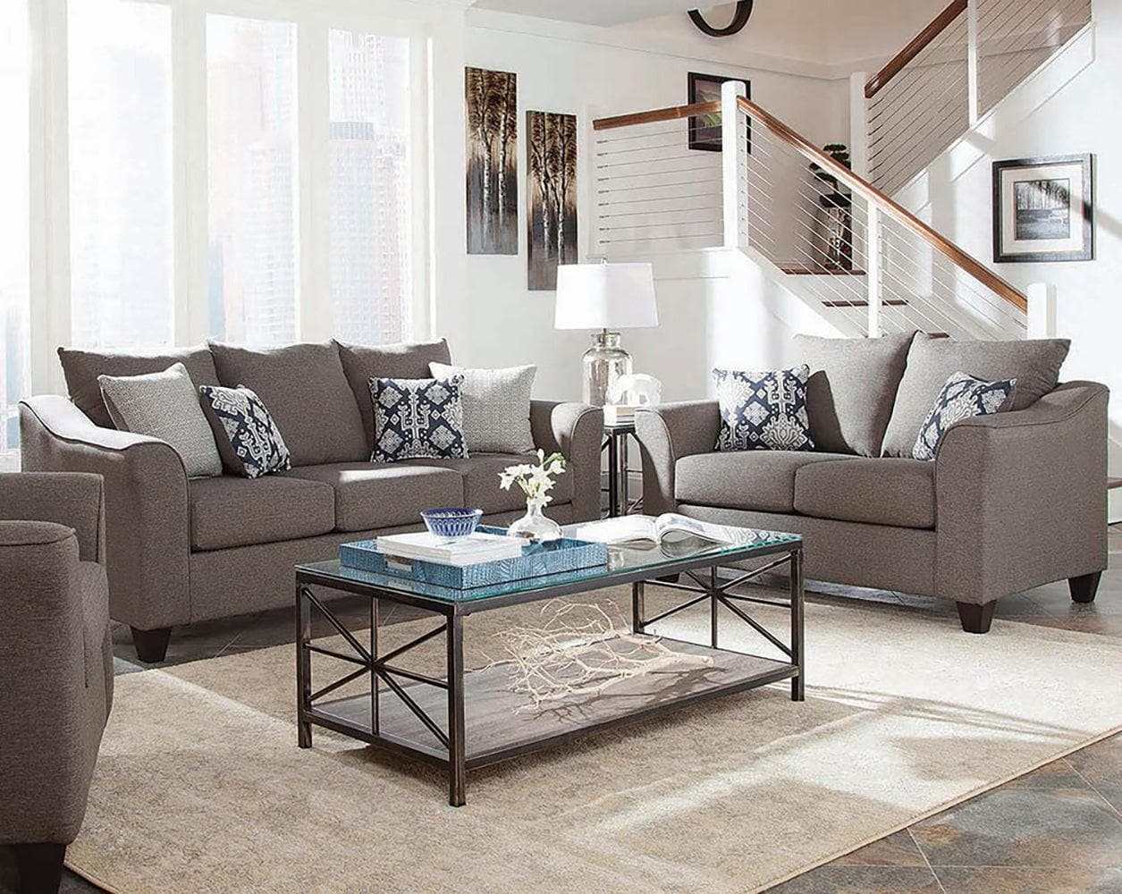 Salizar Grey Stationary Sofa - Image 2