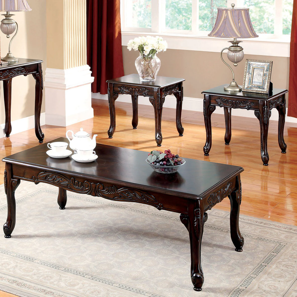 San Roque Brown/Espresso/Dark Cherry Sofa - Image 2