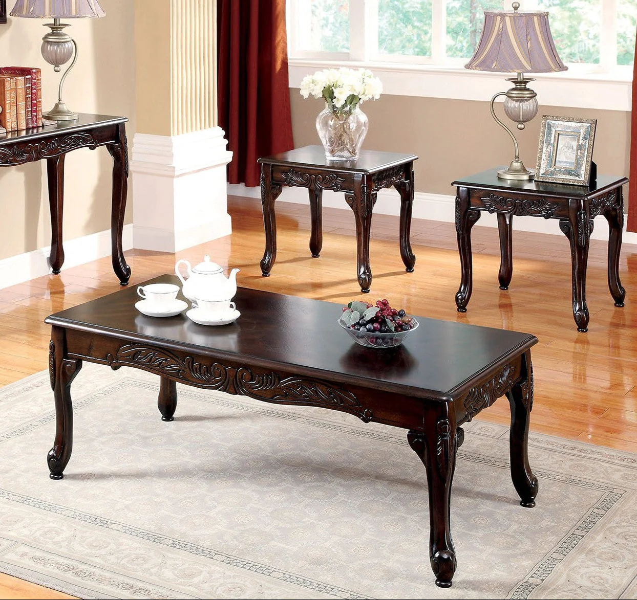 San Roque Brown/Espresso/Dark Cherry Sofa & Loveseat - Image 2