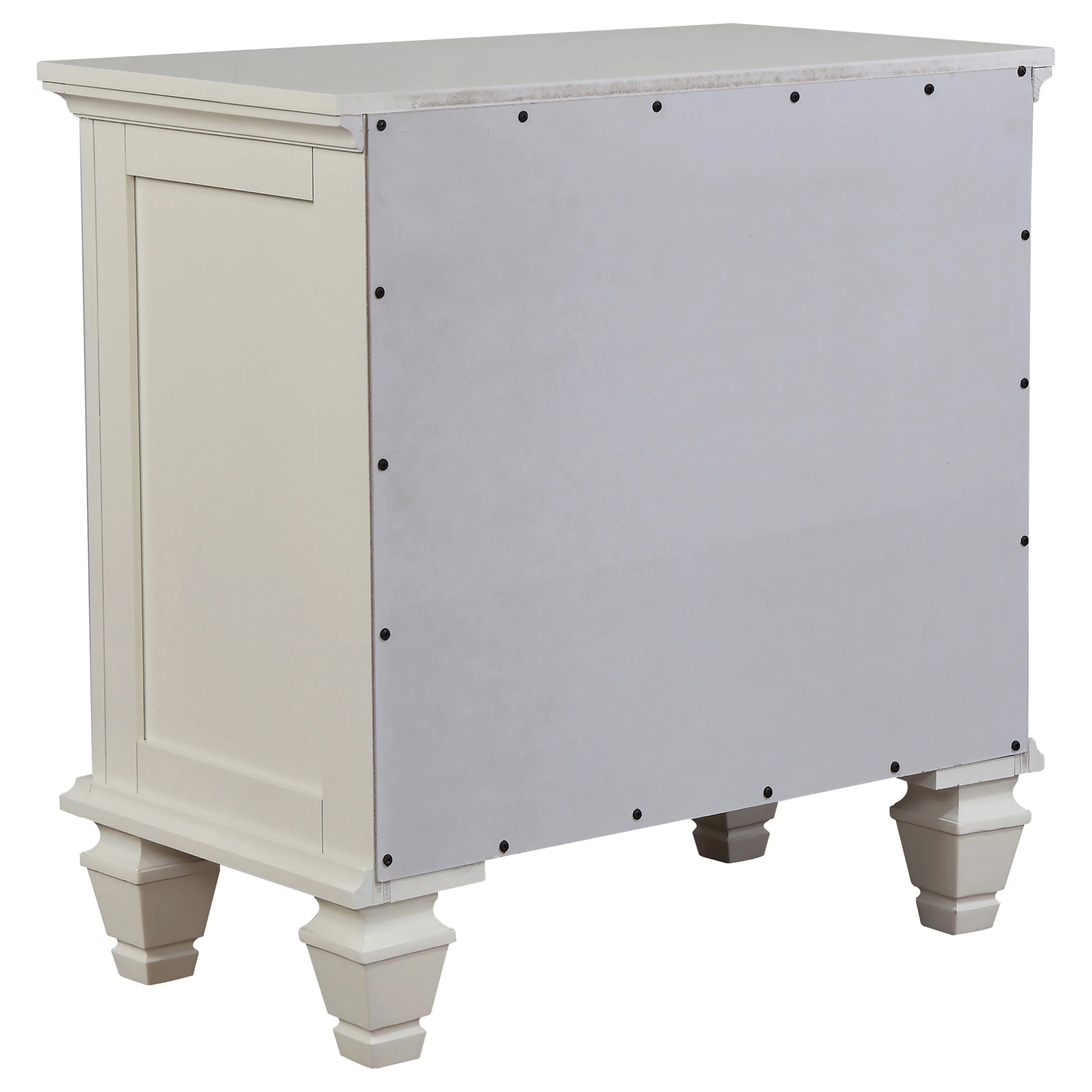 Sandy Beach Cream White 4-piece California King Bedroom Set - Image 7