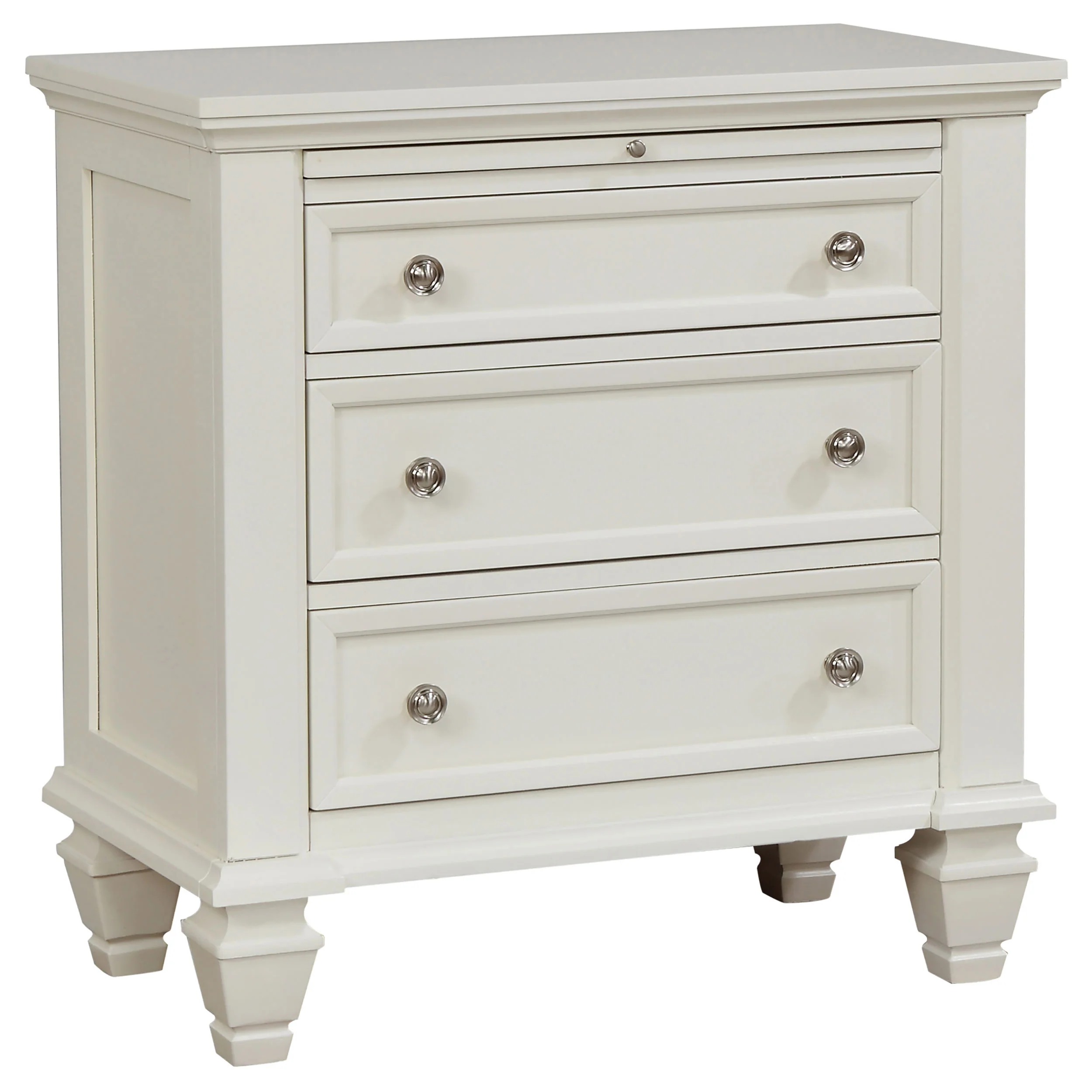 Sandy Beach Cream White 5-piece California King Bedroom Set - Image 5