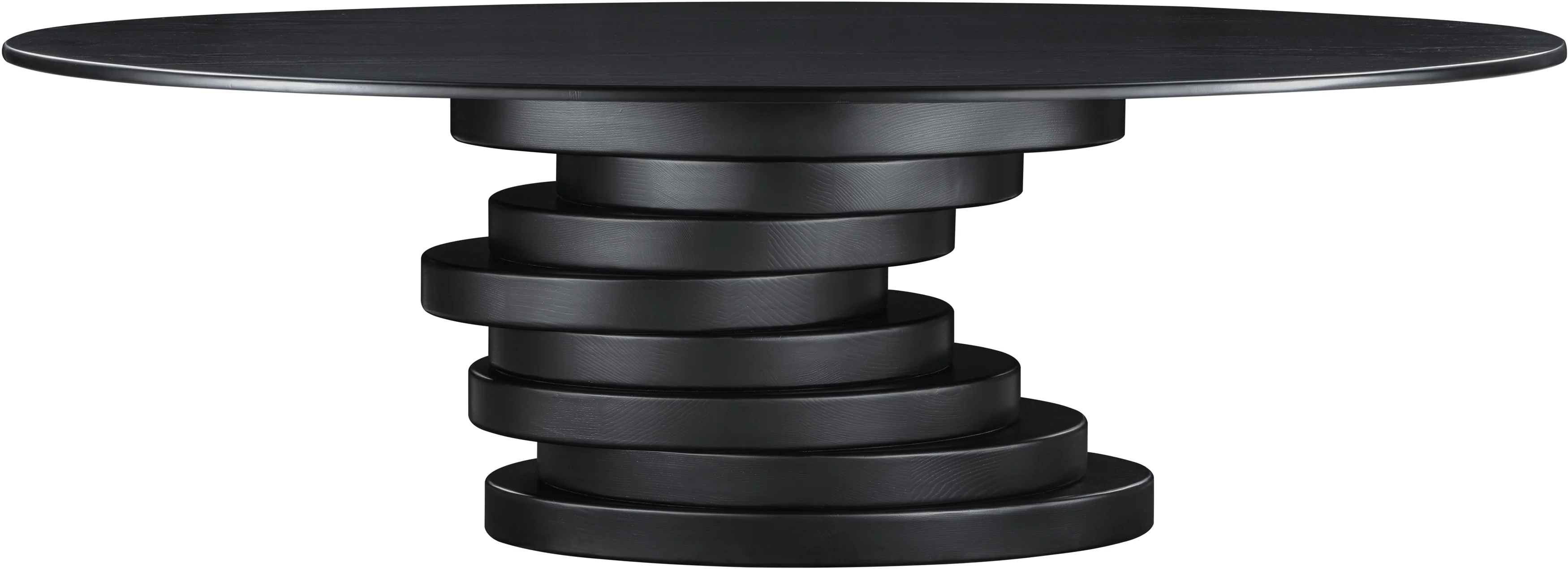 Santa Barbara Black 90" Ash Veneer Dining Table - Image 4