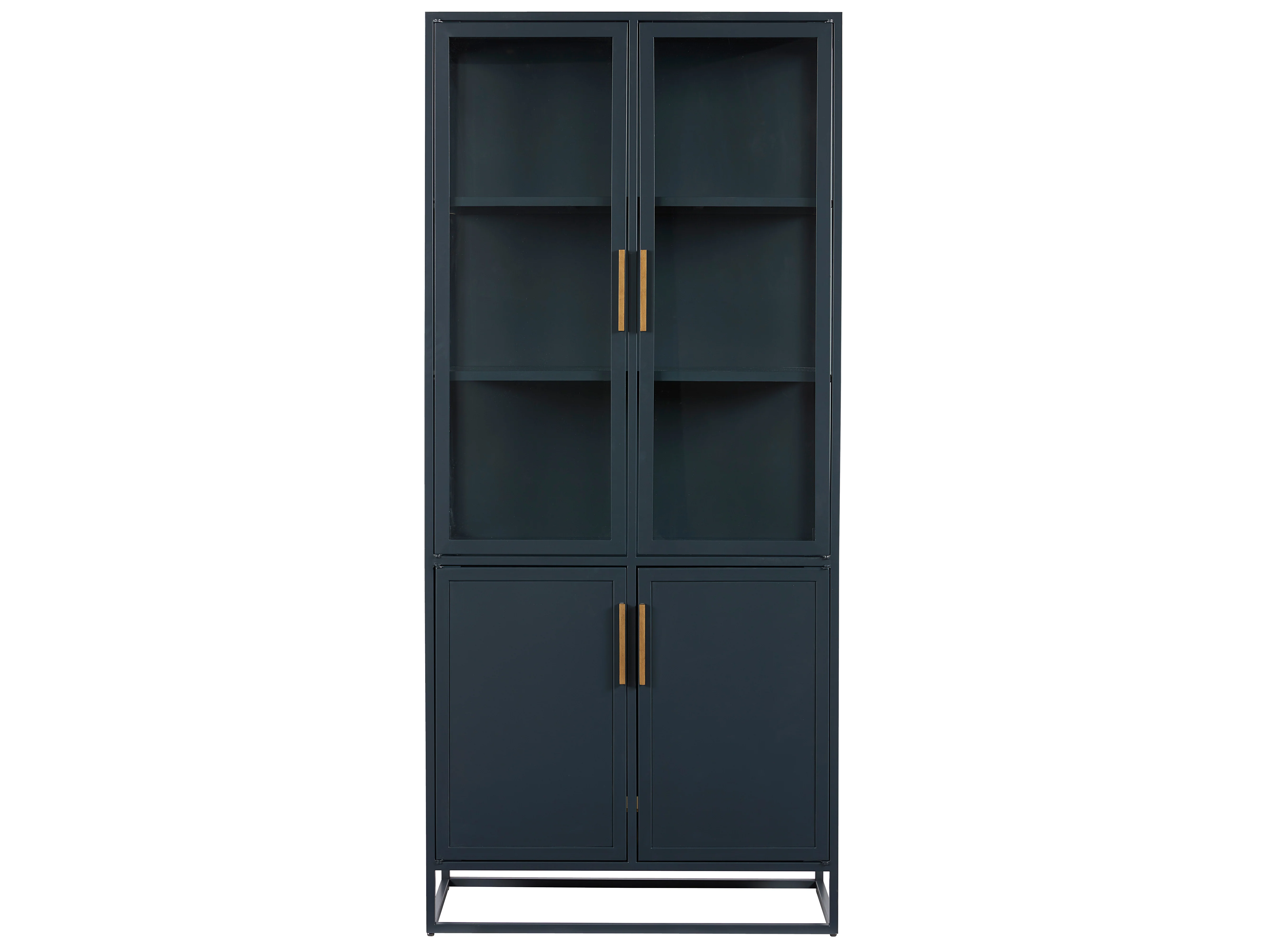 Santorini Cerulean Blue Tall Metal Kitchen Cabinet - Image 2