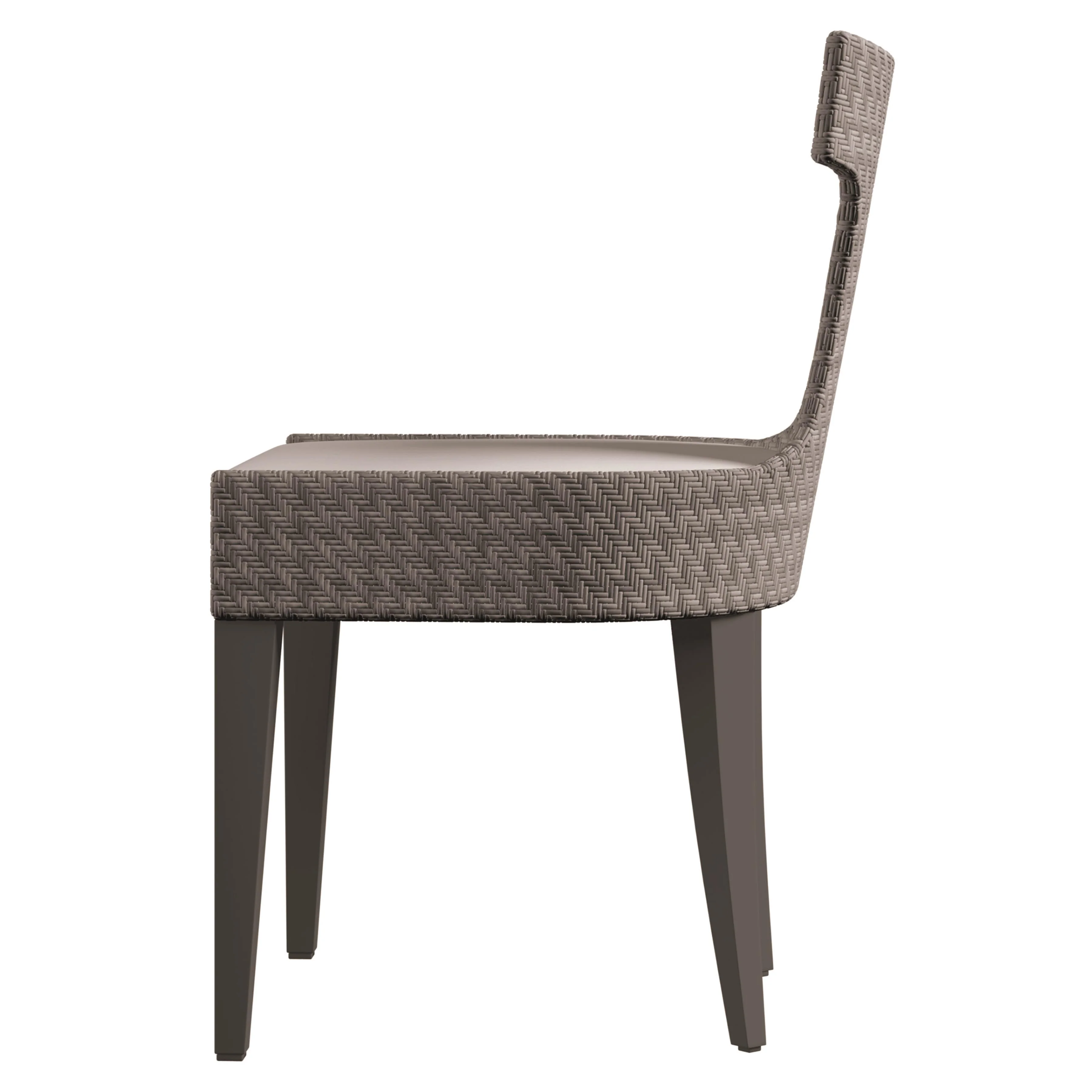 Sarasota Graphite/Pewter Grey/White/Cream Outdoor Side Chair - Image 4