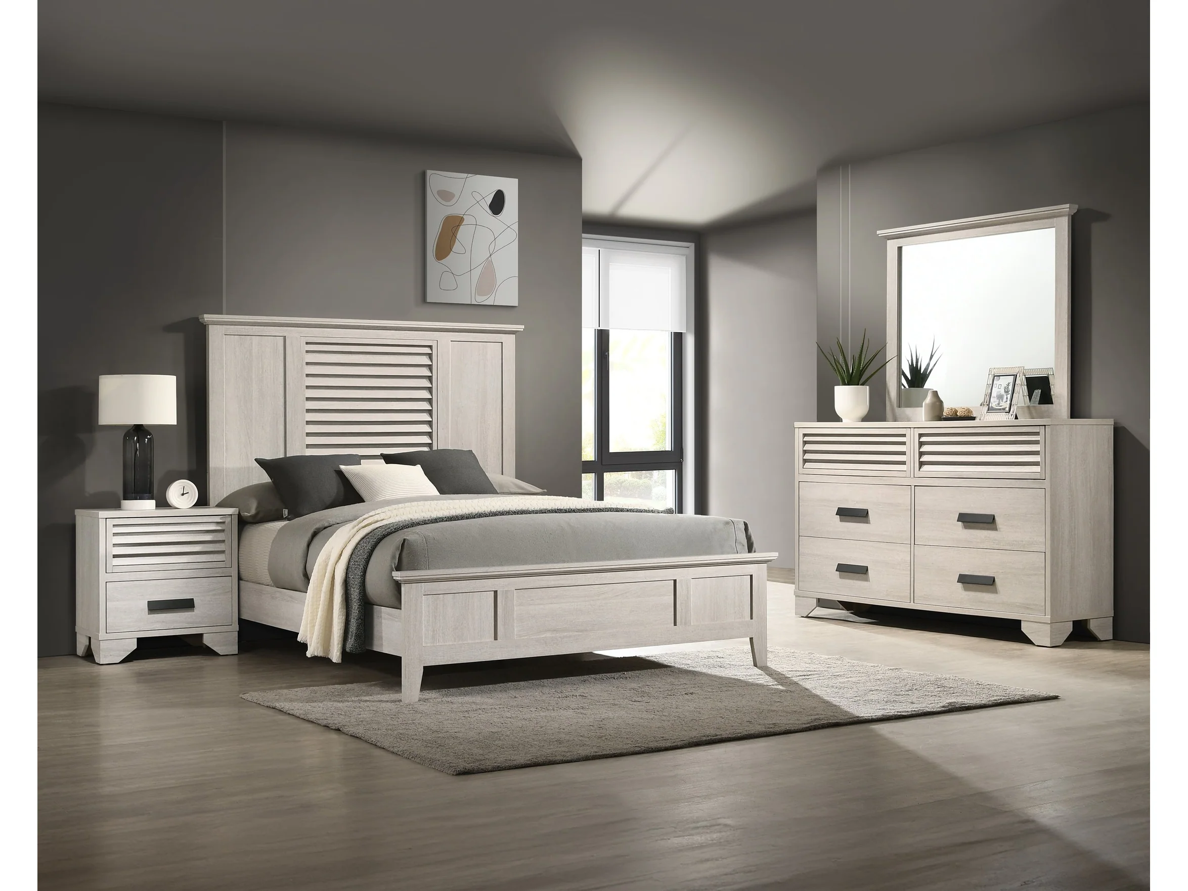Sarter White Panel Bedroom Set