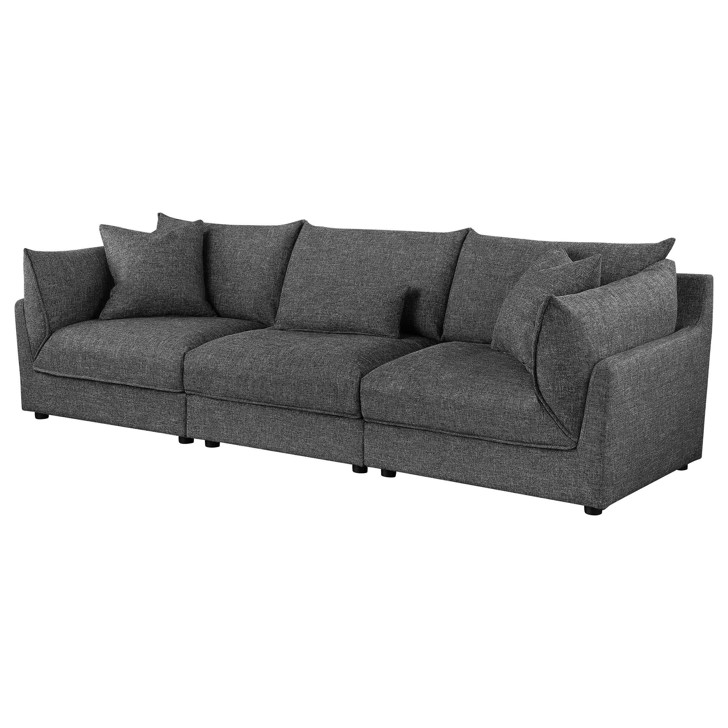 Sasha Barely Black 3 Pc Sectional - Image 4