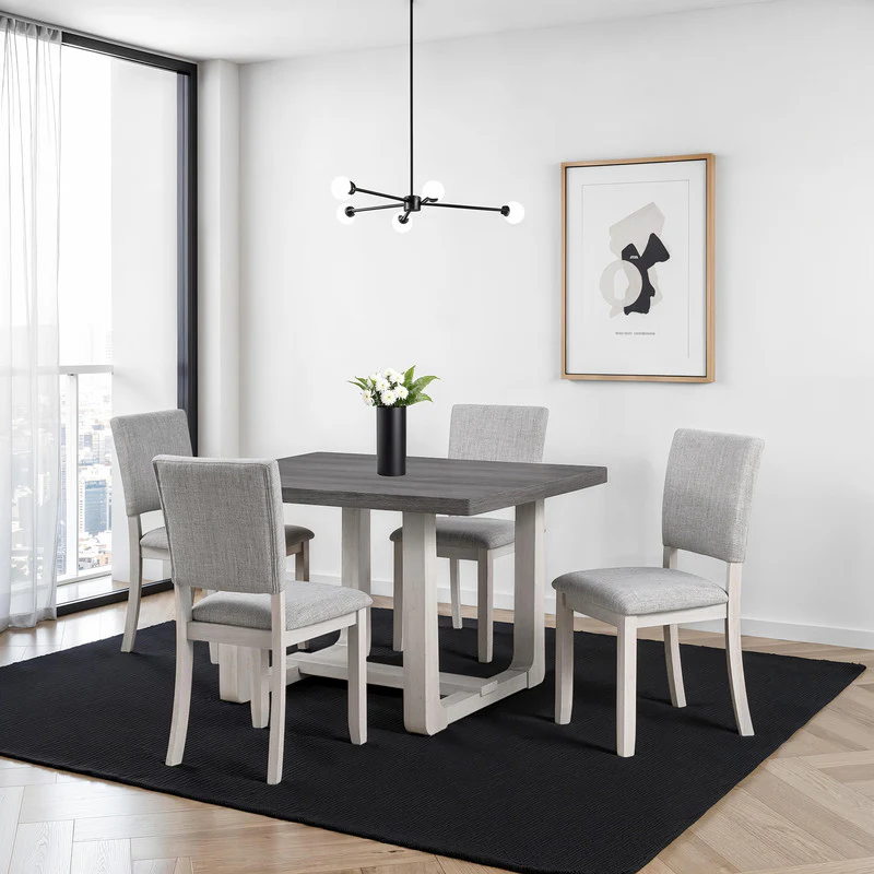 Sauro Gray 5 Pc. Dining Table Set - Image 2