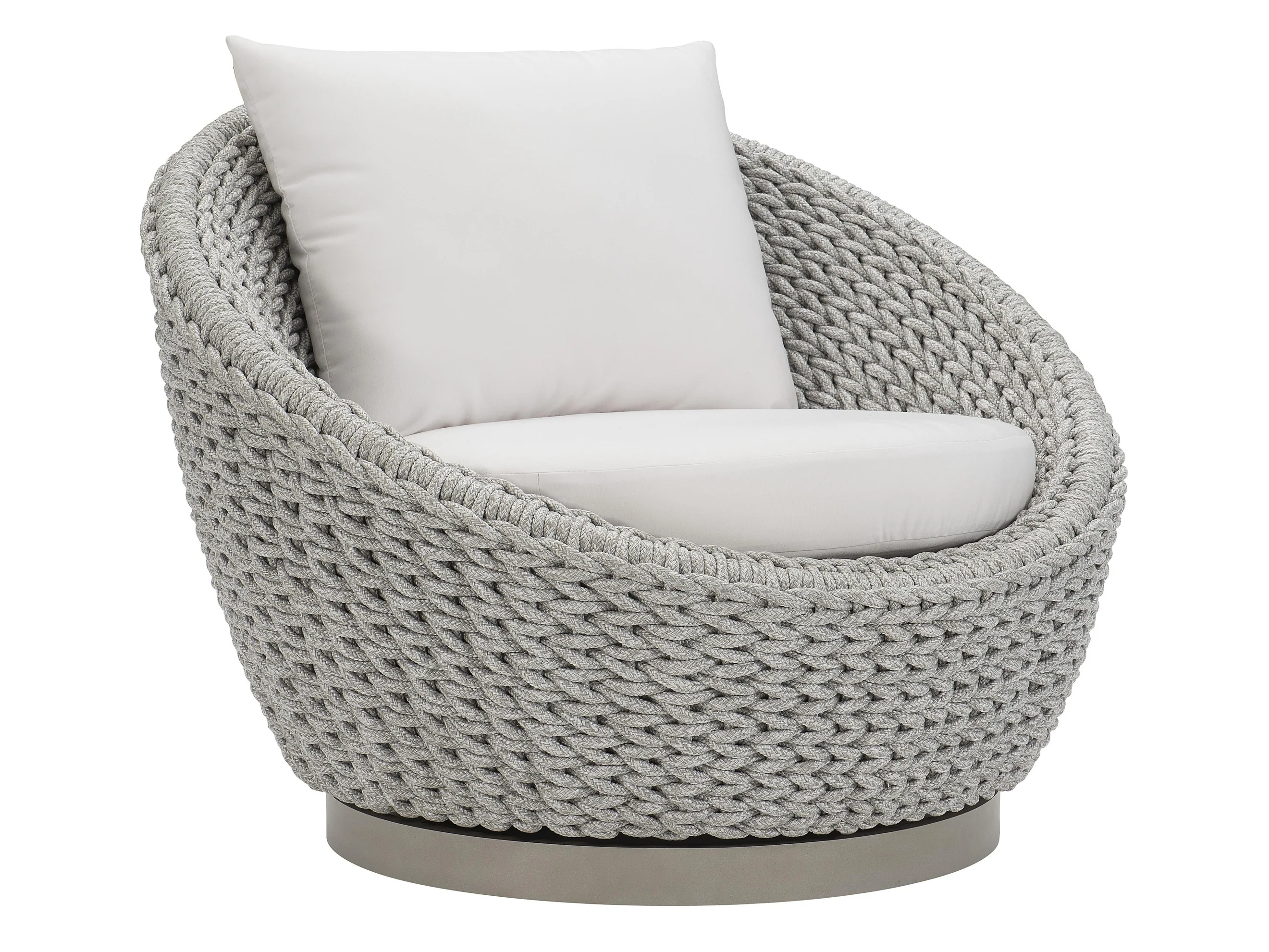 Savaii Marled Clay/White/Cream Outdoor Swivel Chair