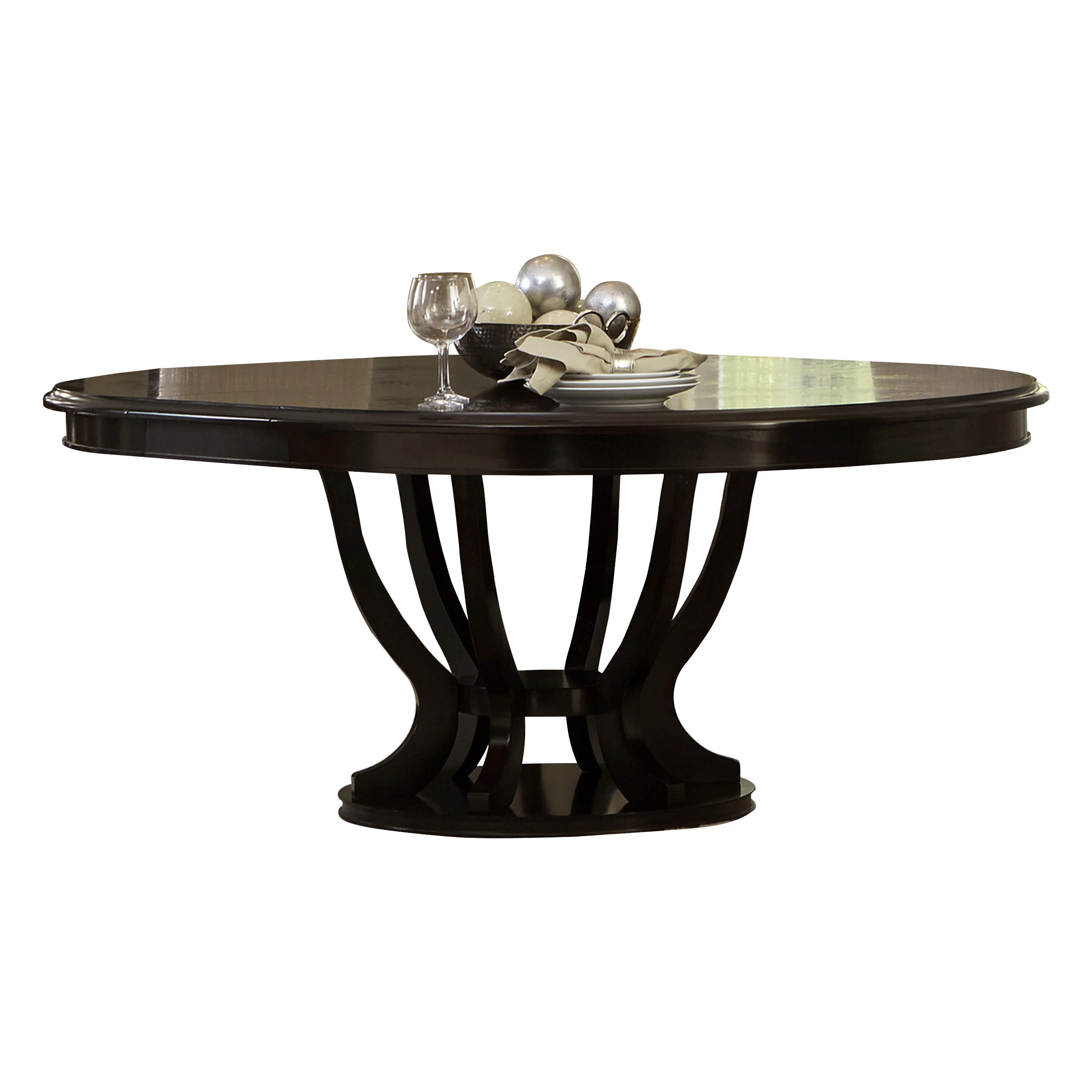 Savion Neutral/Espresso 5-piece Oval Table Dinig Table Set - Image 2