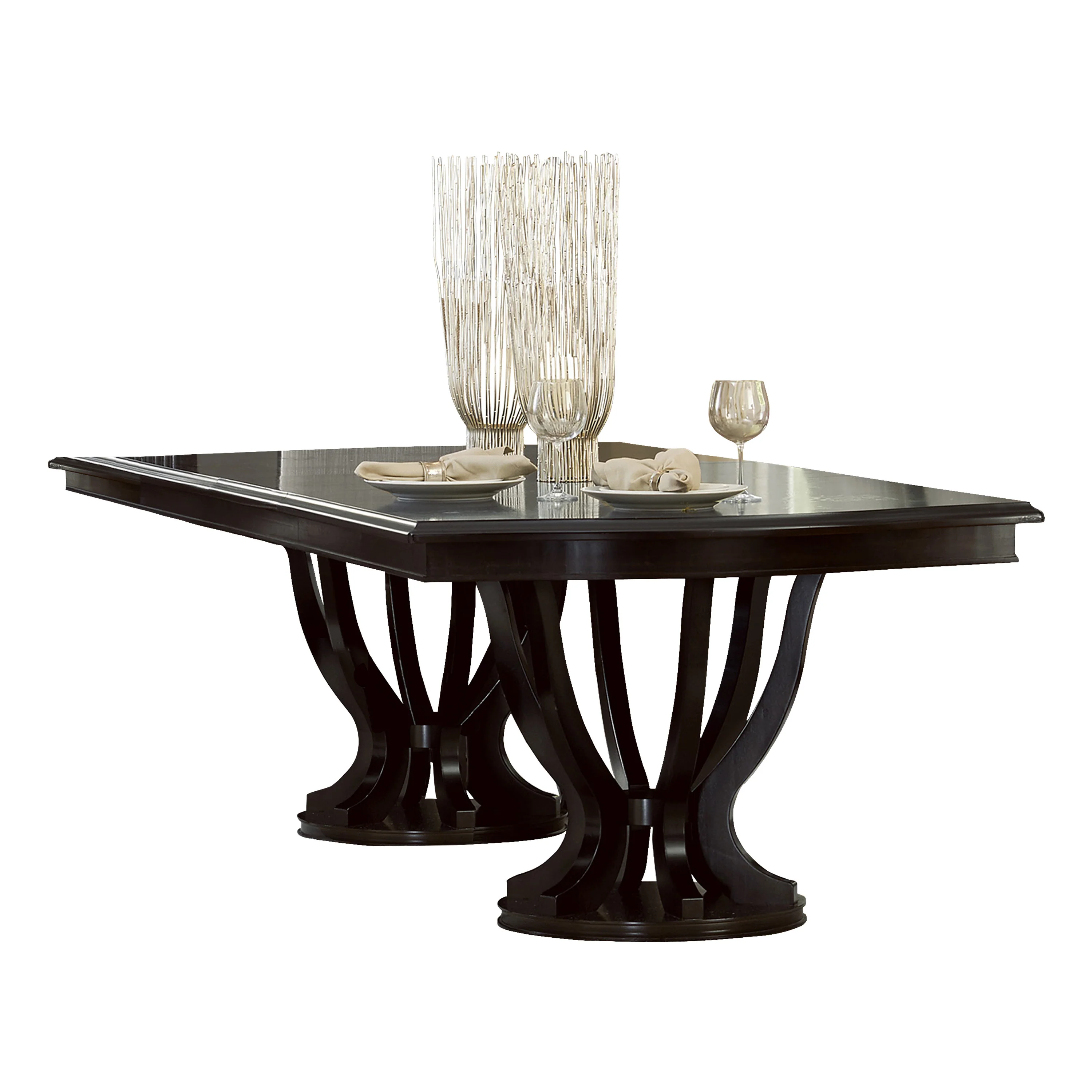 Savion Neutral/Espresso 5-piece Rectangular Table Dinig Table Set - Image 2