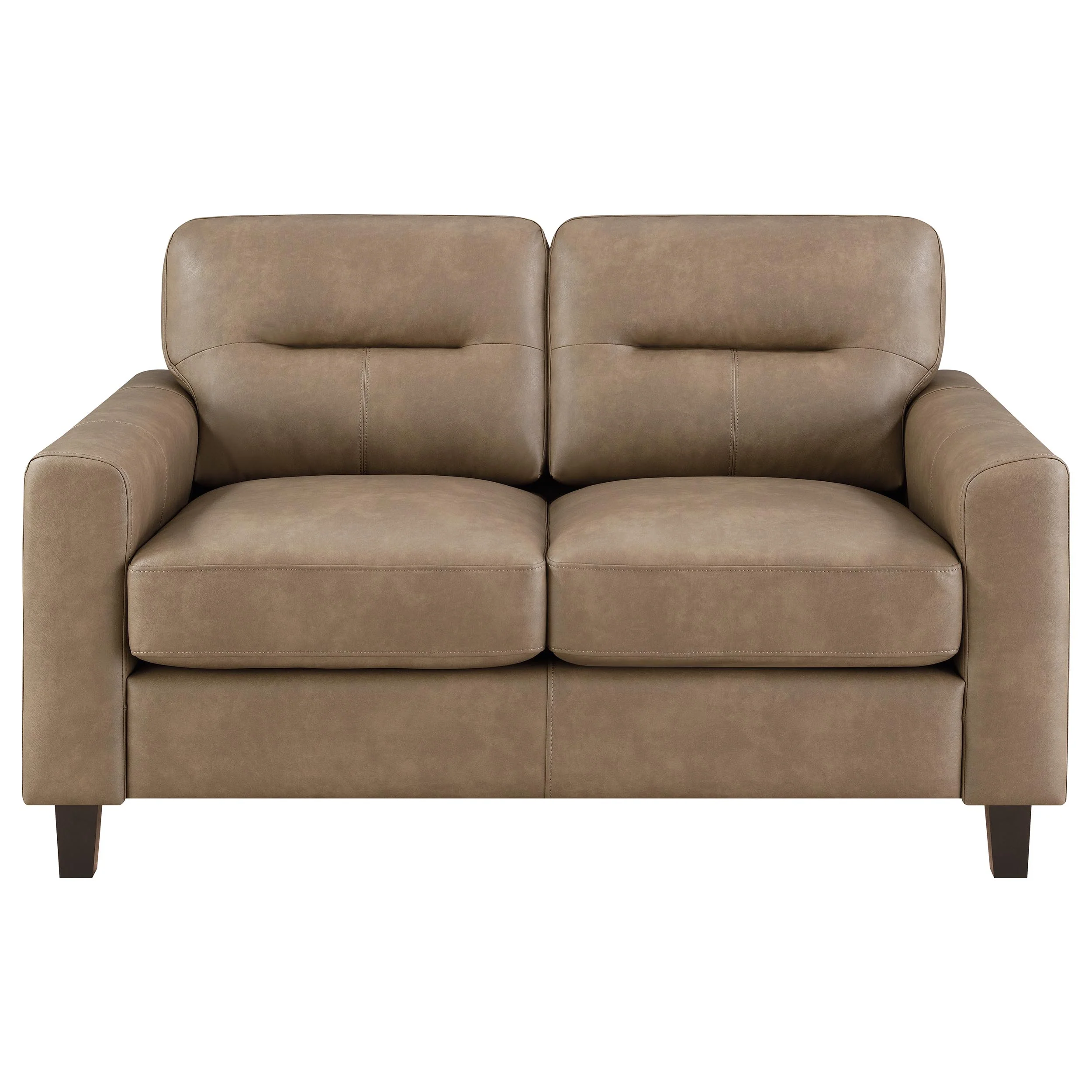 Scotland Brown 2-piece Faux Leather Upholstered Sofa Set - Image 7