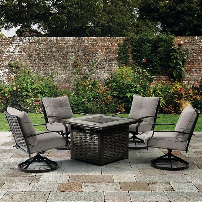 Segovia Black & Gray Fire Pit Table - Image 2