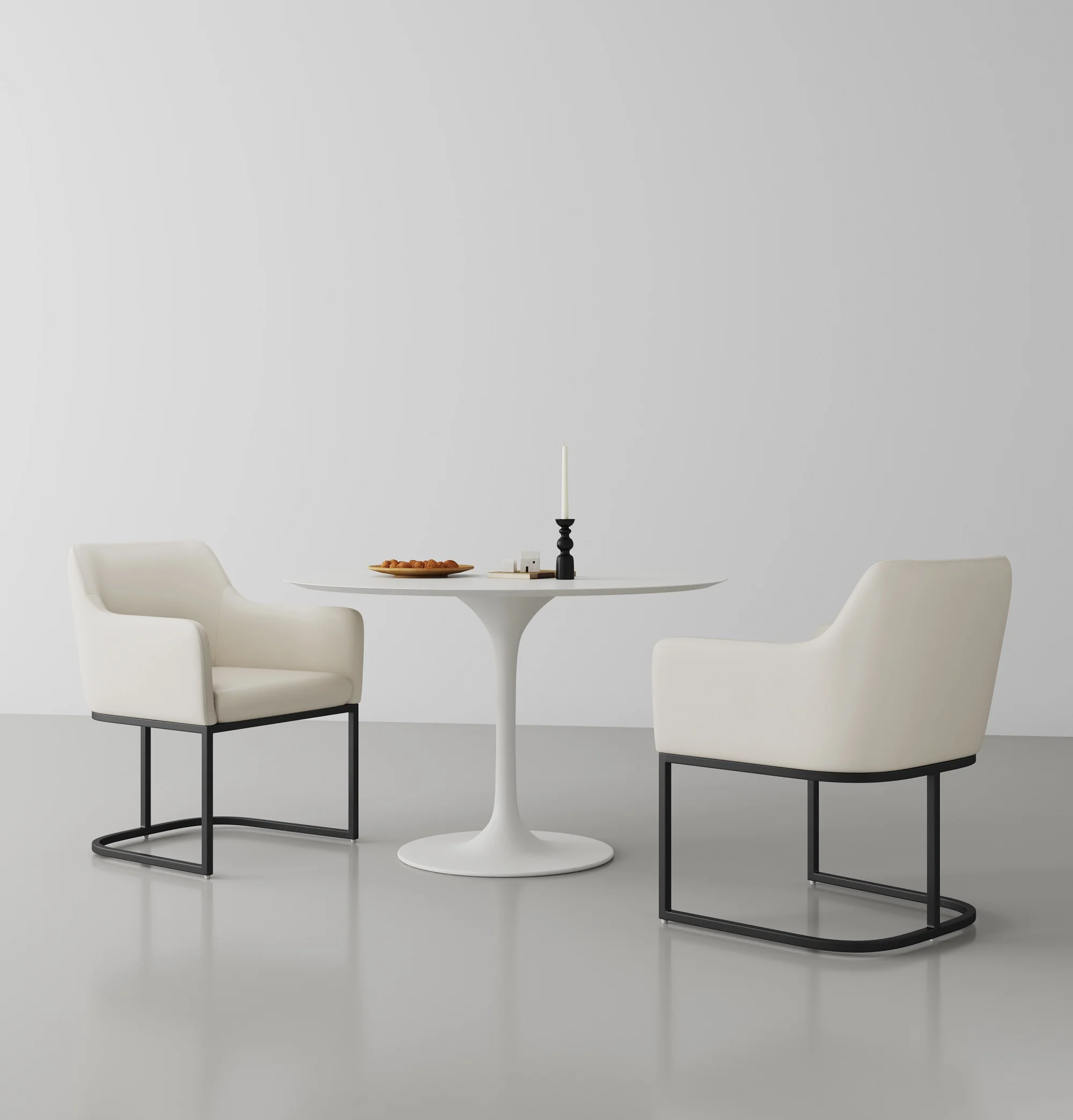 Serena Dining Armchair in Cream (set of 2) - Image 2