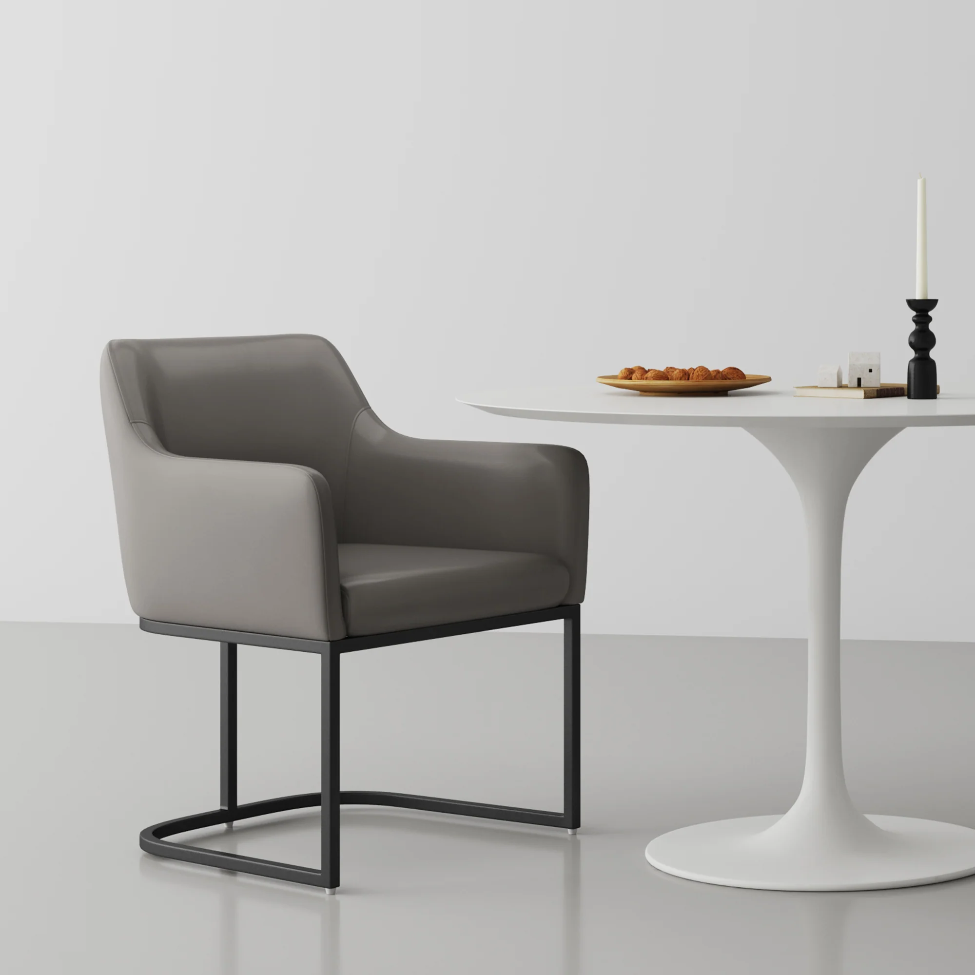 Serena Dining Armchair in Grey - Image 2