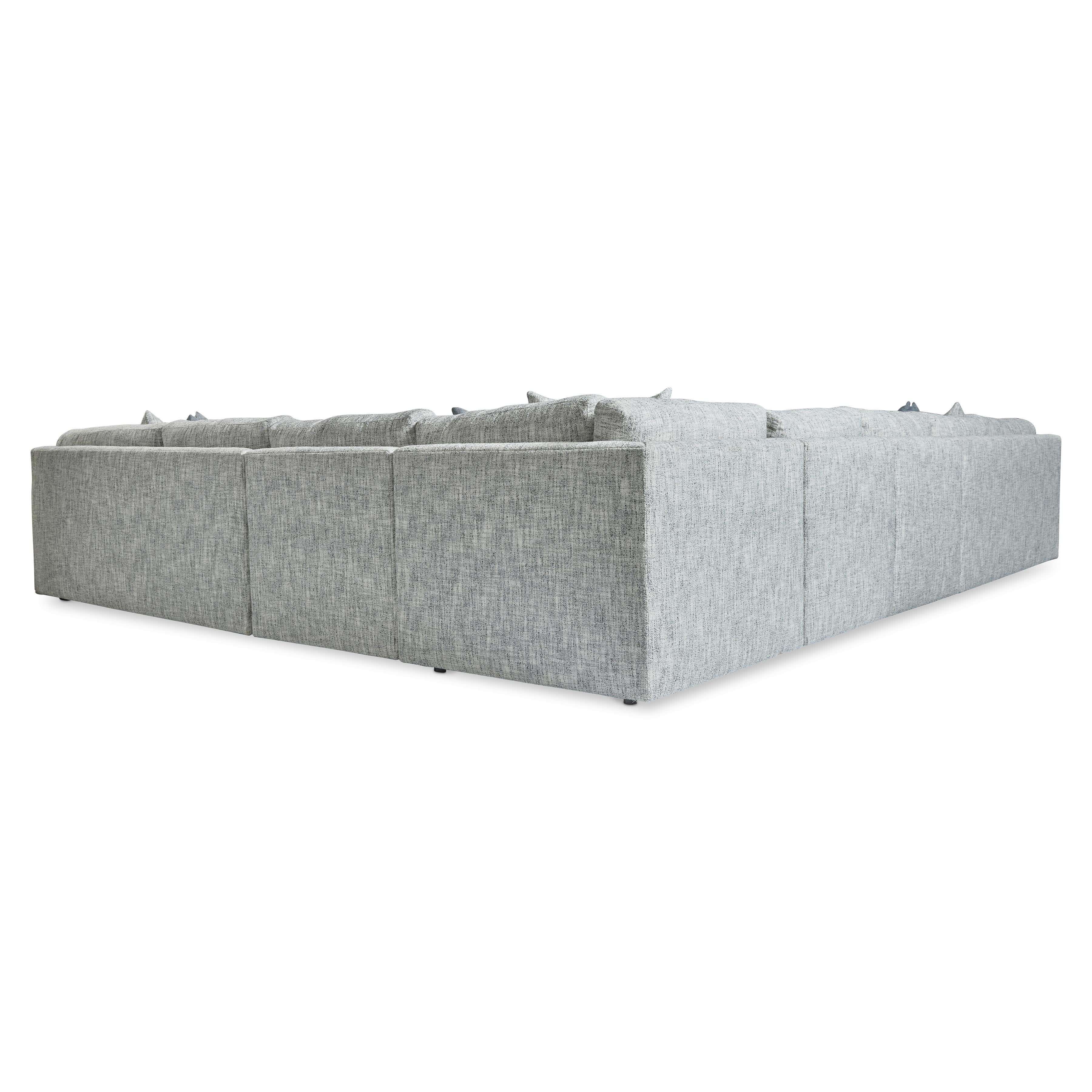 Serena Grey Fabric Sectional Chaise - Image 3