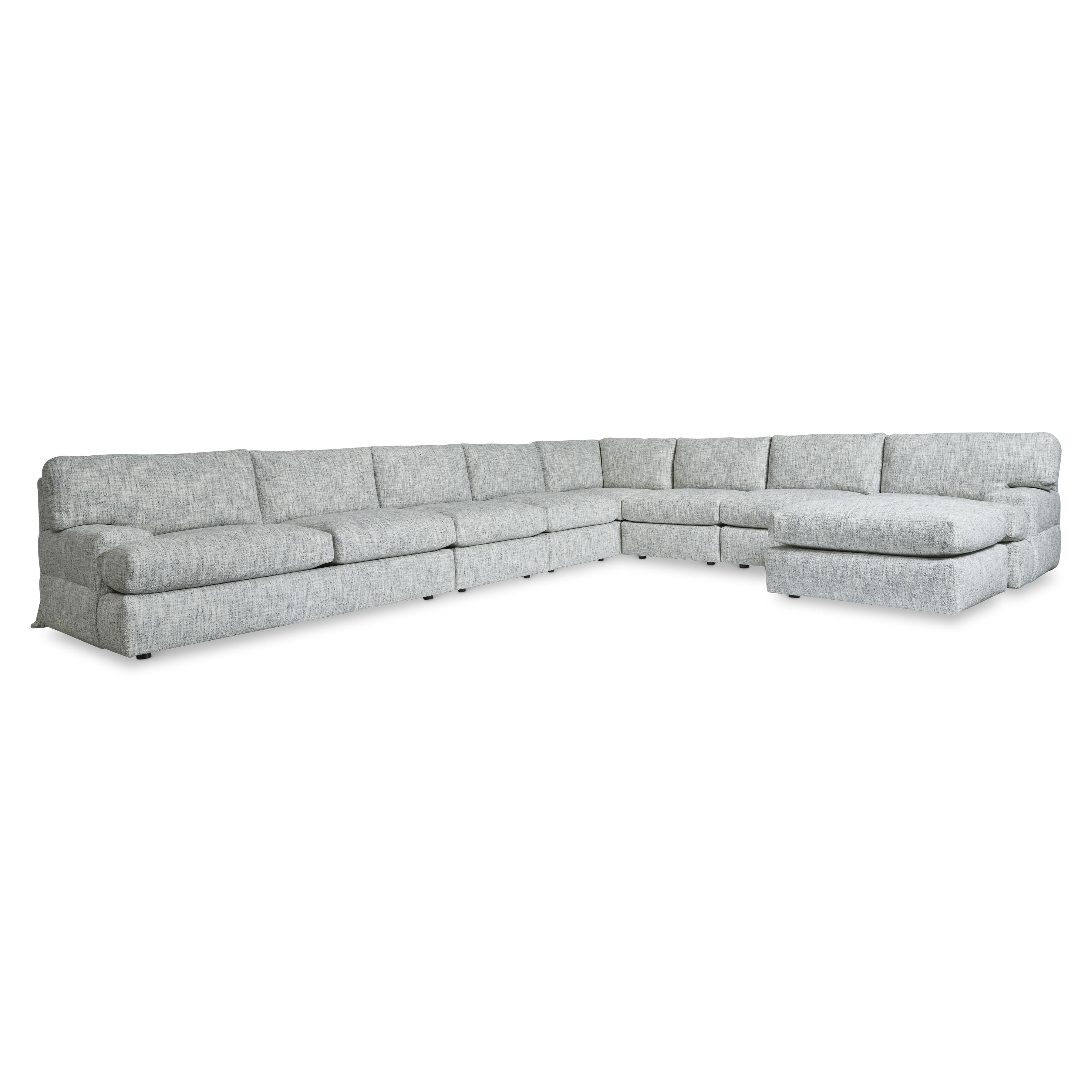 Serena Grey Fabric Sectional Chaise - Image 4