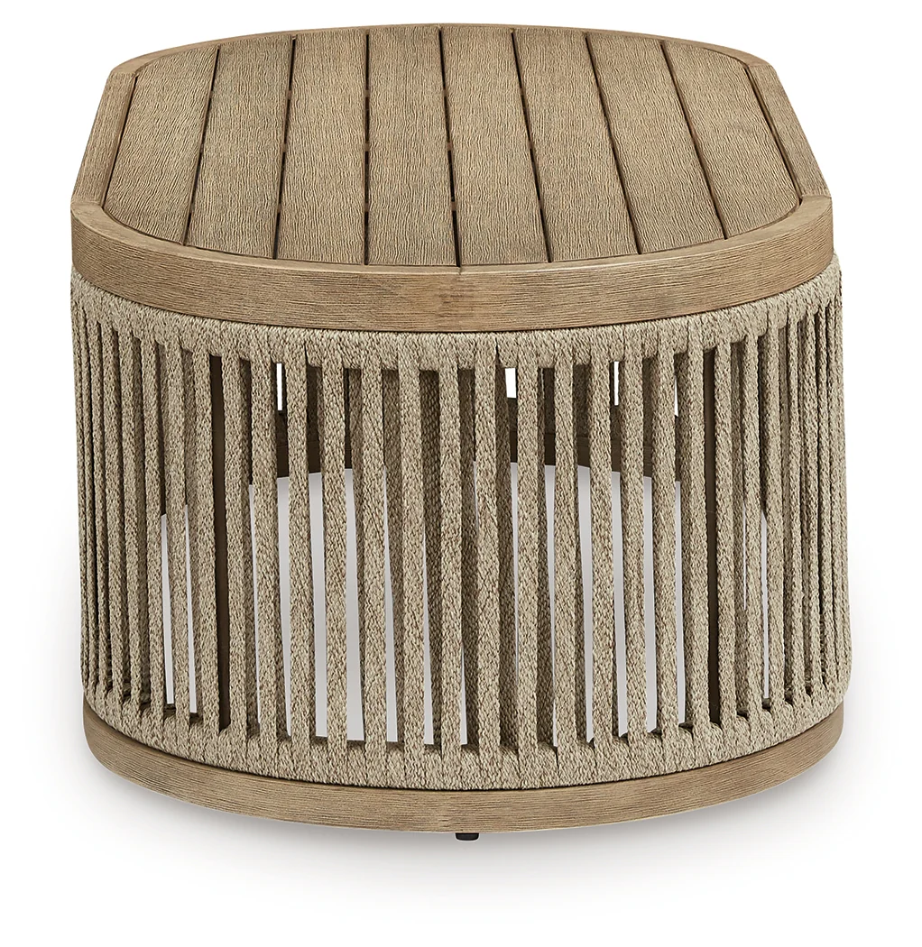 Serena Shores Beige Rectangular Cocktail Table - Image 4