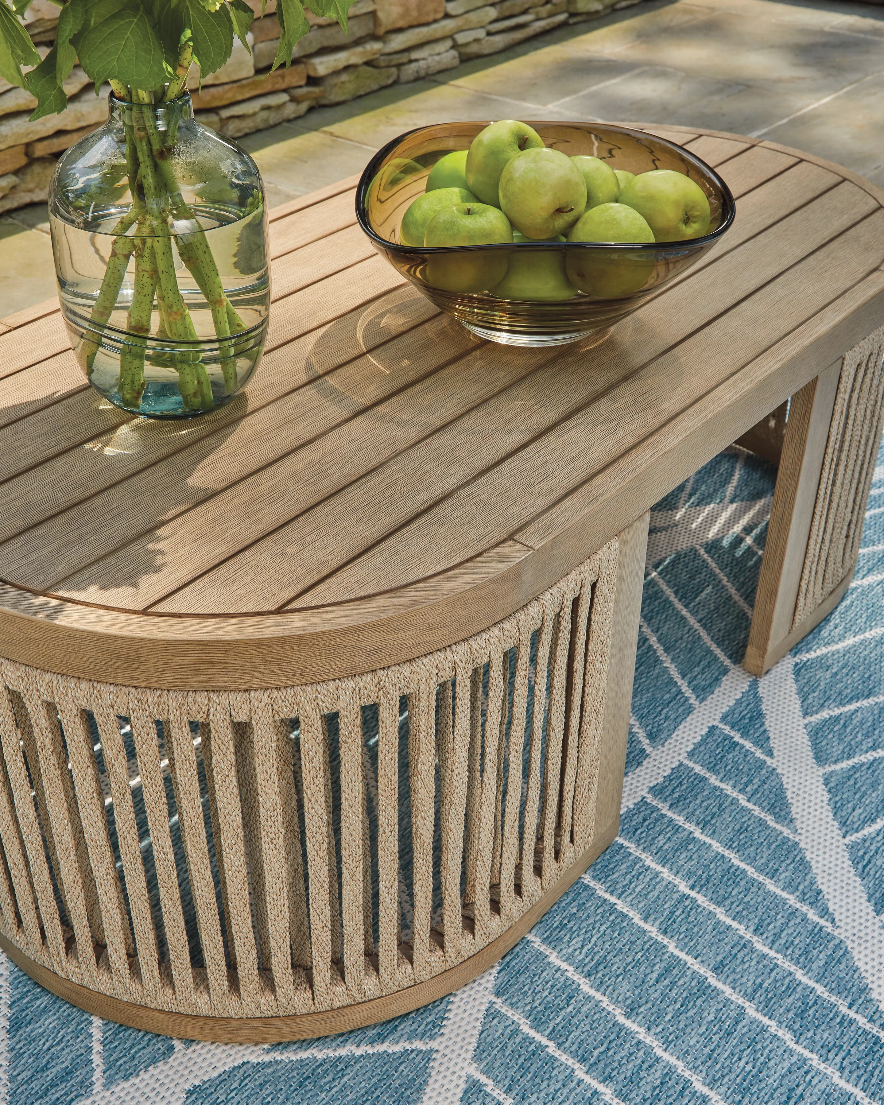 Serena Shores Beige Rectangular Cocktail Table - Image 5
