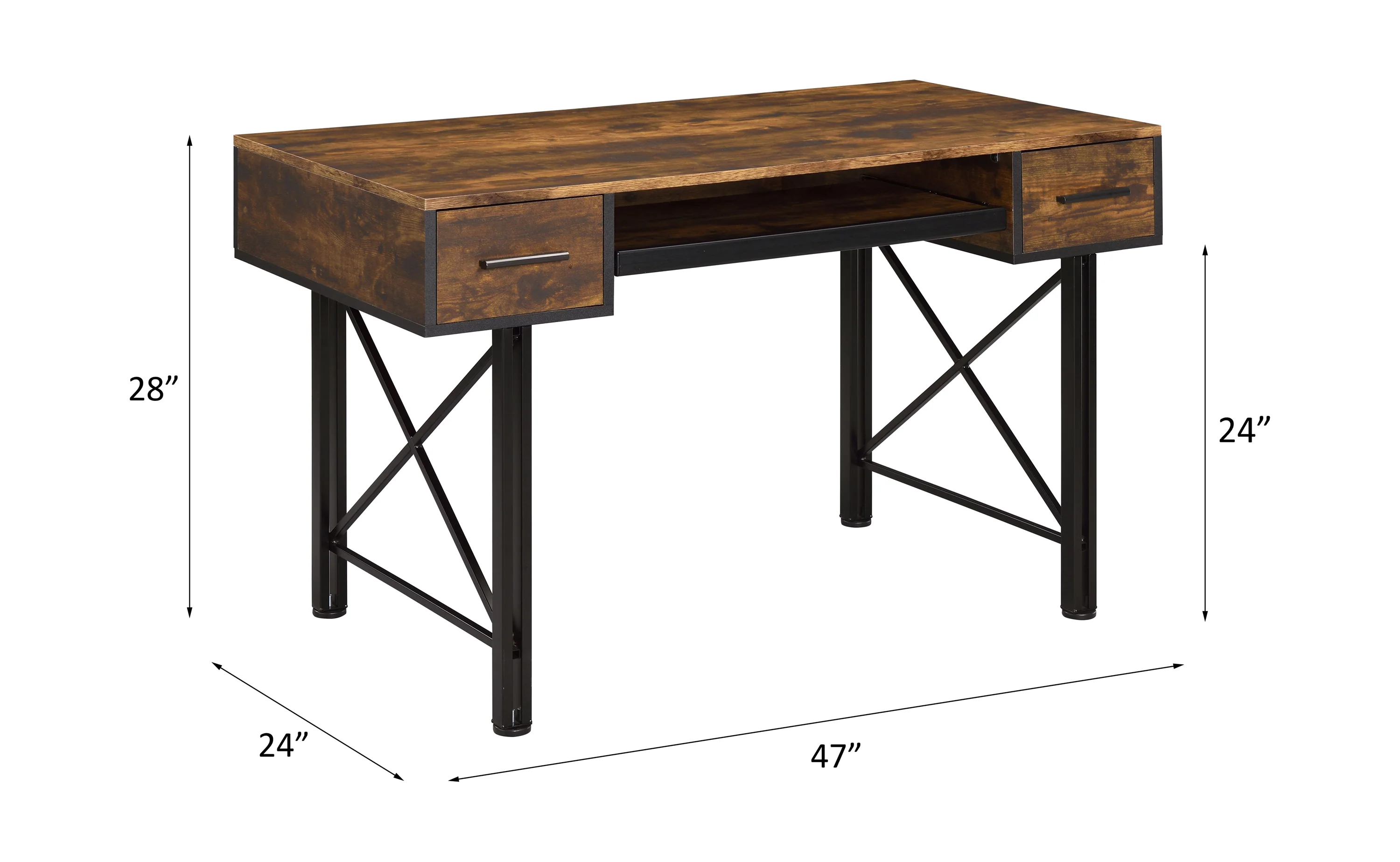 Settea Oak Computer Desk - Image 6
