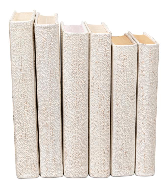 Shagreen Library White Books (Set of 12) - Image 9