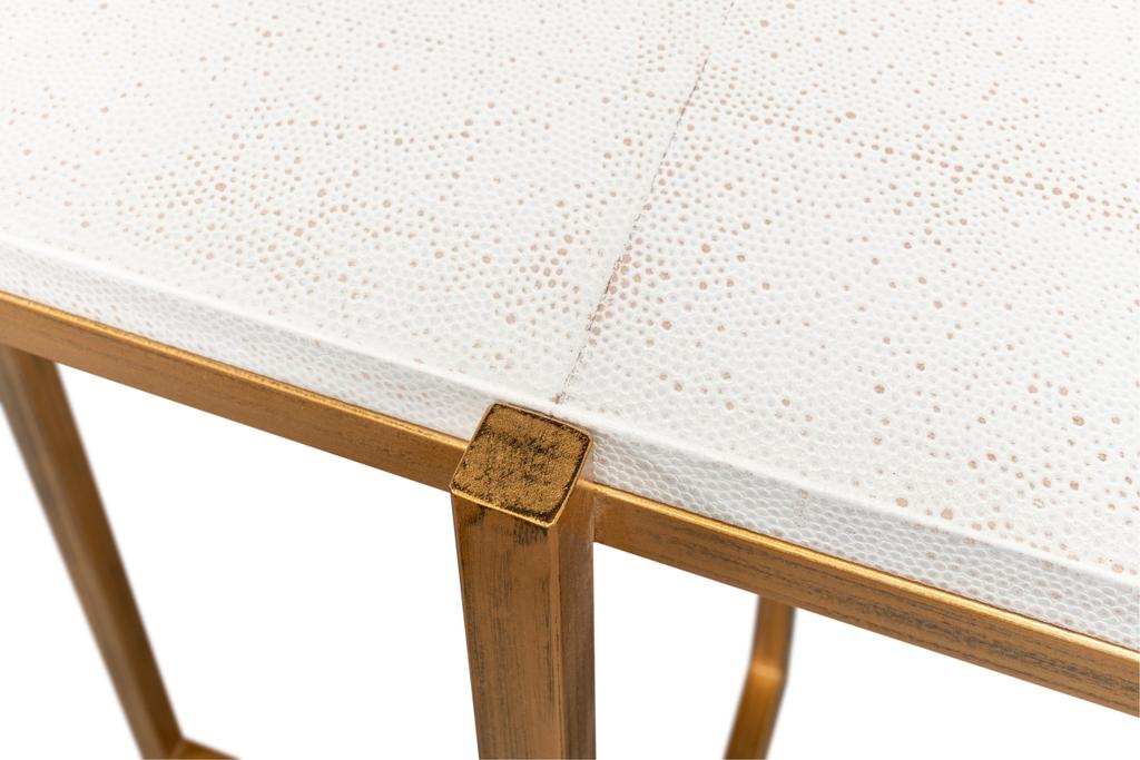 Shagreen White Console Table - Image 11