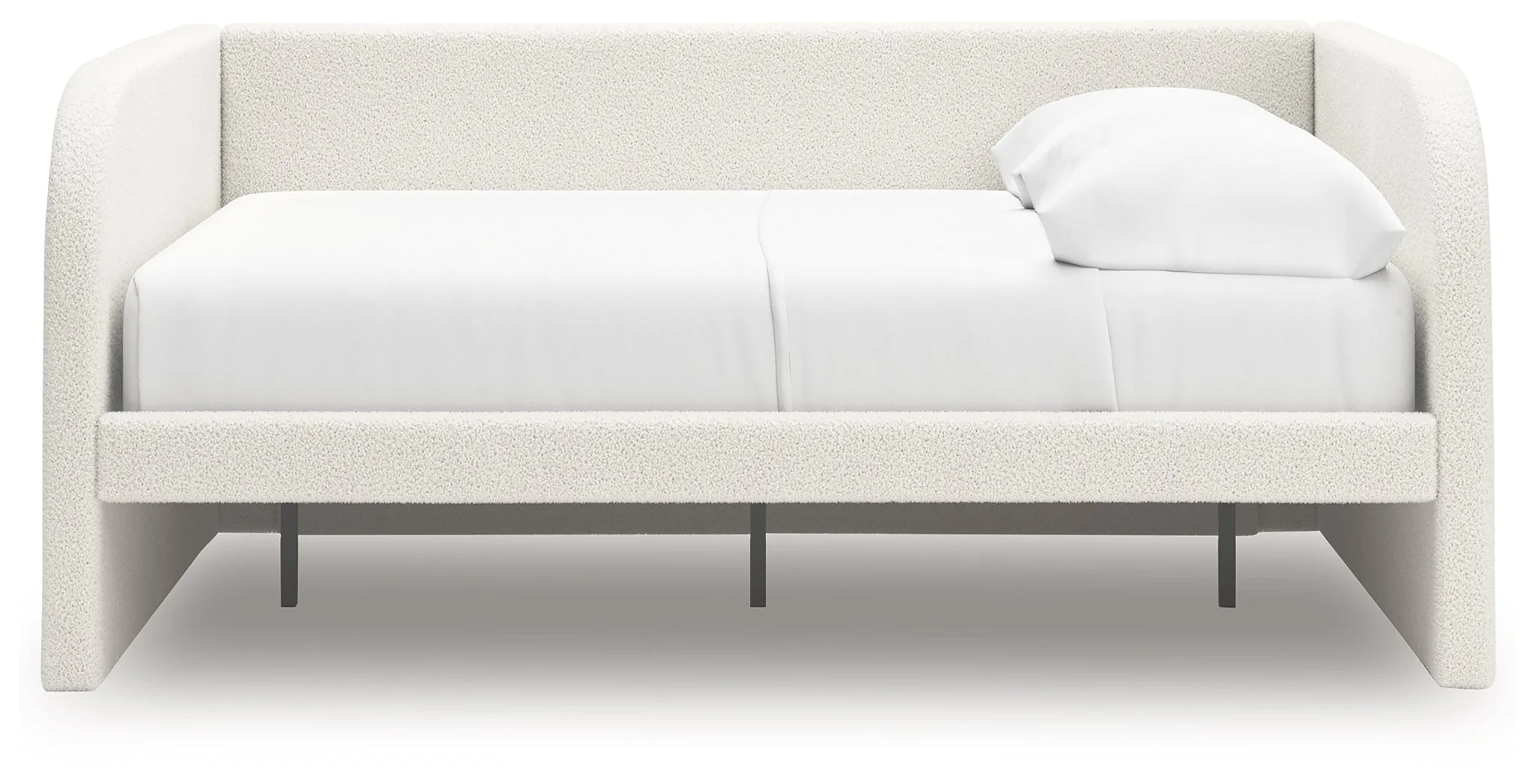 Shapella Tan/White Full Upholstered Day Bed (Online Special Price) - Image 5