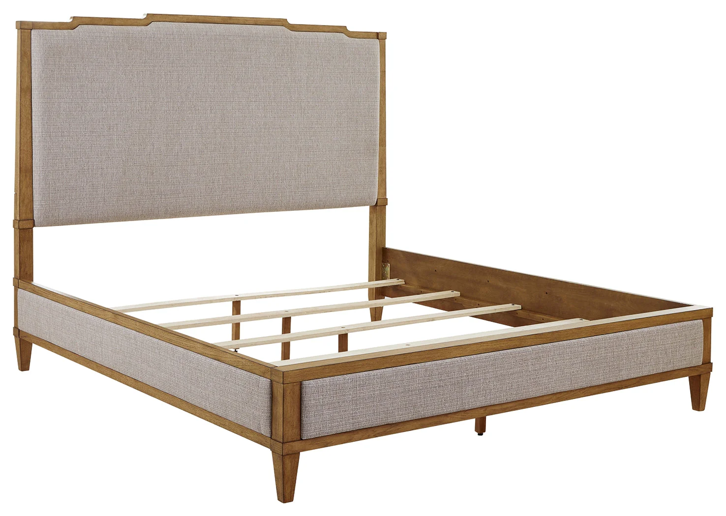 Sharlance Light Brown California King Upholstered Panel Bed (Online Special Price) - Image 3