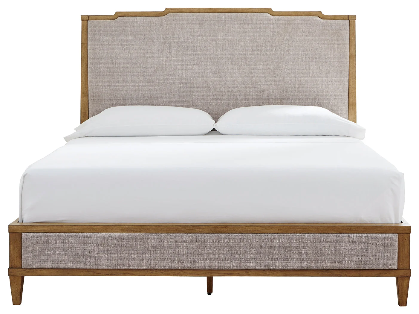 Sharlance Light Brown California King Upholstered Panel Bed (Online Special Price) - Image 4