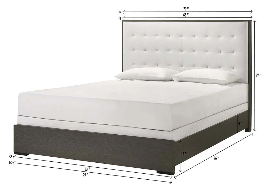 Sharpe Dark Grey Upholstered Panel Bedroom Set - Image 6