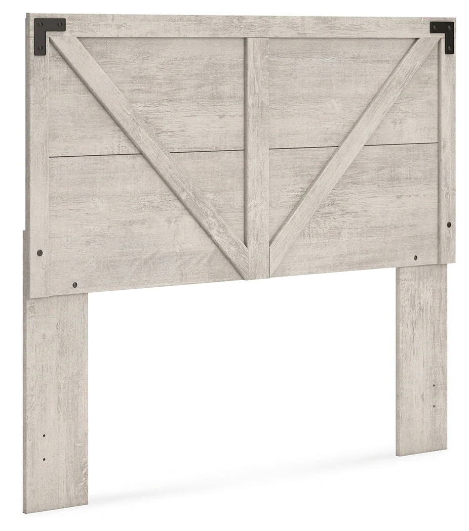 Shawburn Gray Queen Crossbuck Panel Headboard - Image 2