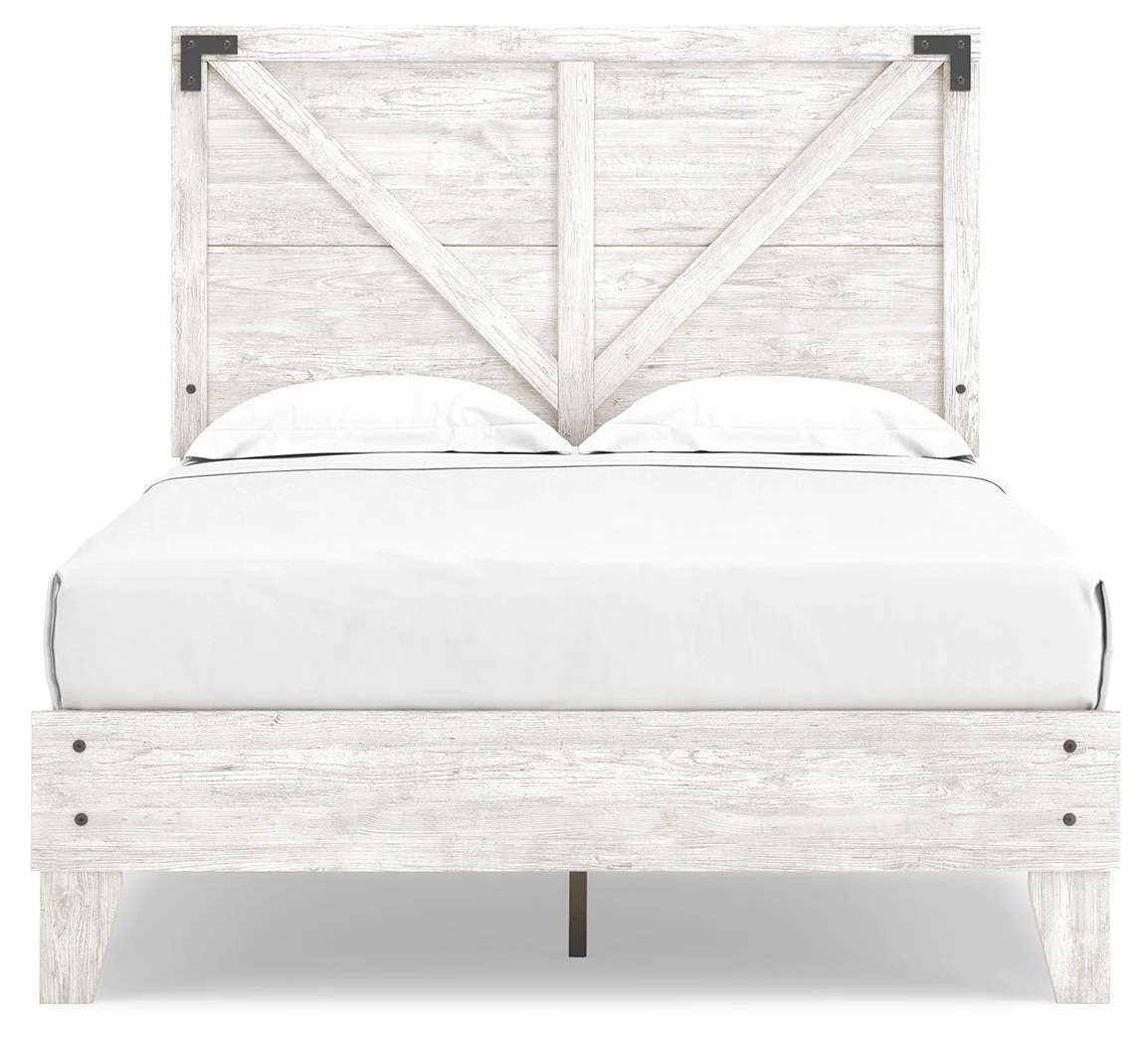 Shawburn White/Brown Full Panel Bed w/Chest (Online Special Price) - Image 2