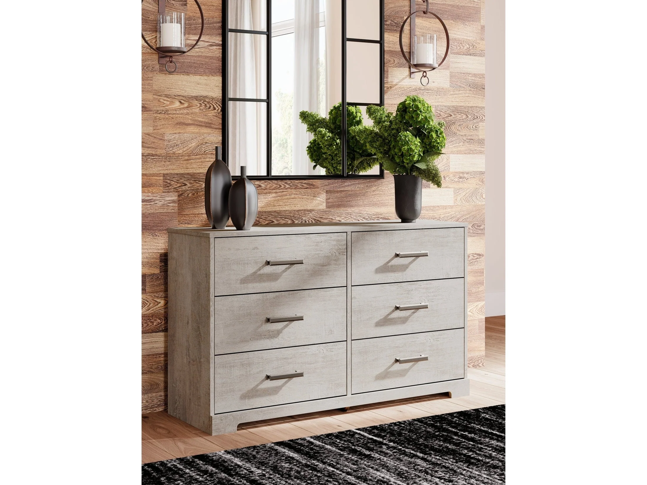 Shawburn Whitewash Six Drawer Dresser (Online Special Price)