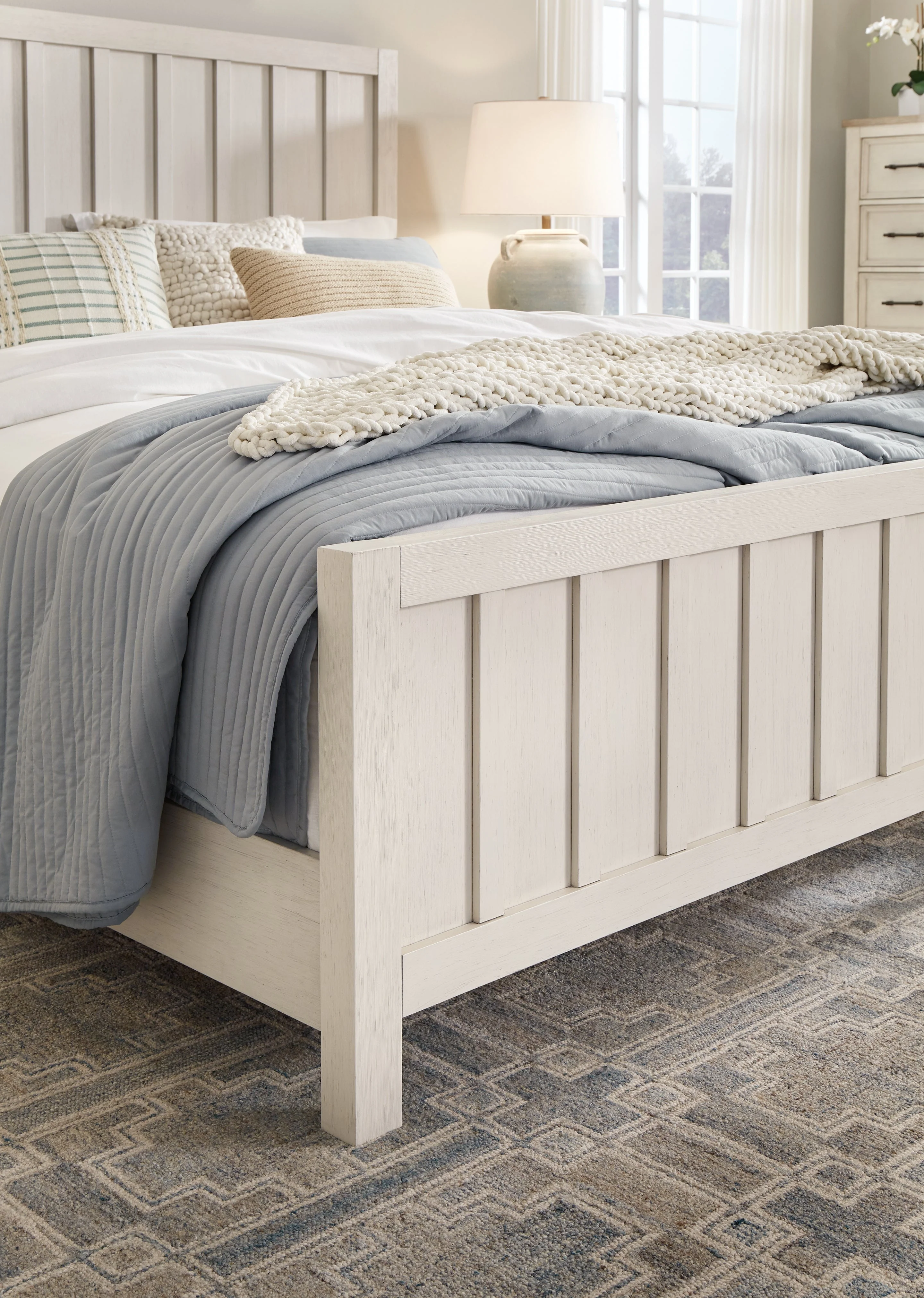 Shaybrock Antique White King Panel Bed (Online Special Price) - Image 5