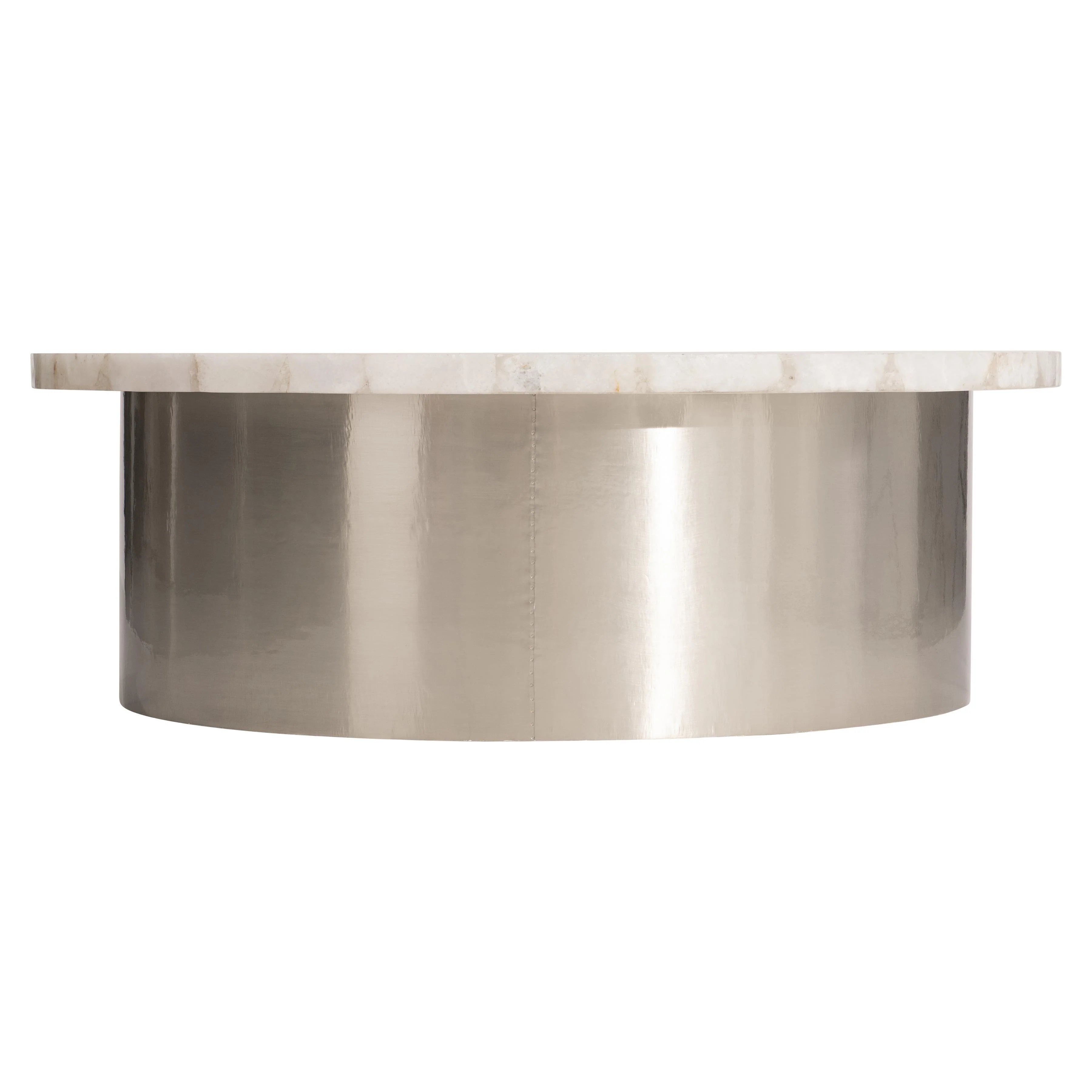 Shimla White Agate/German Silver Cocktail Table - Image 3