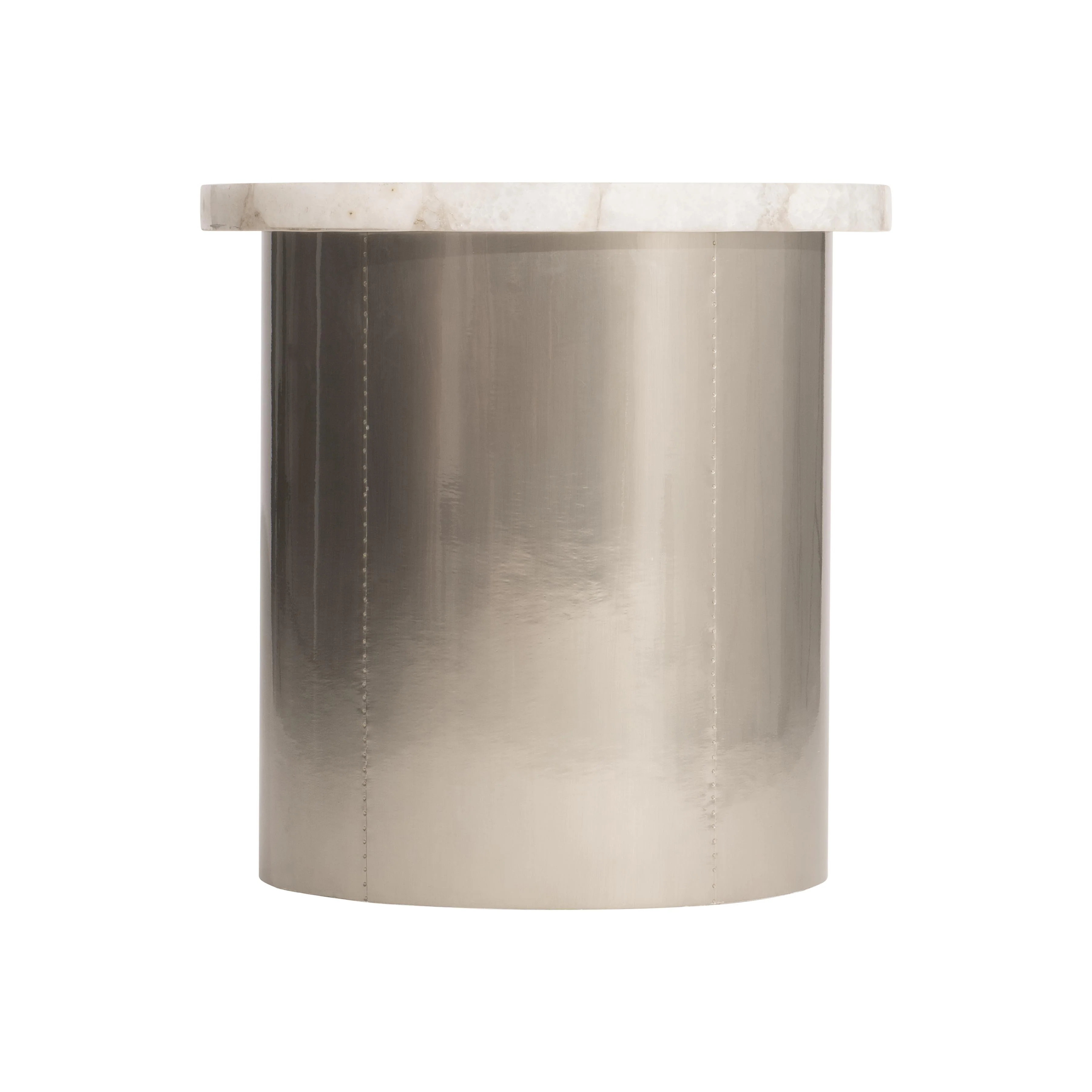 Shimla White/German Silver Side Table - Image 5
