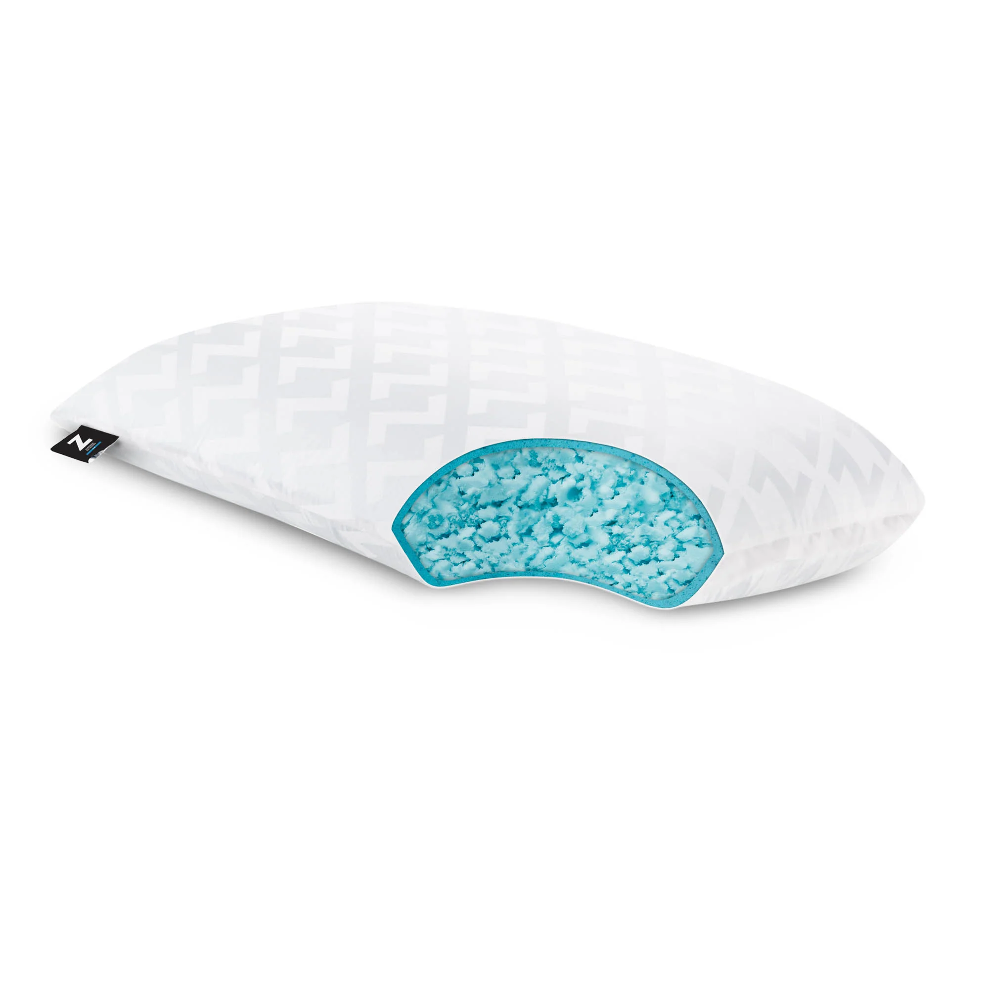 Shredded Gel Dough White King Pillow - Image 3
