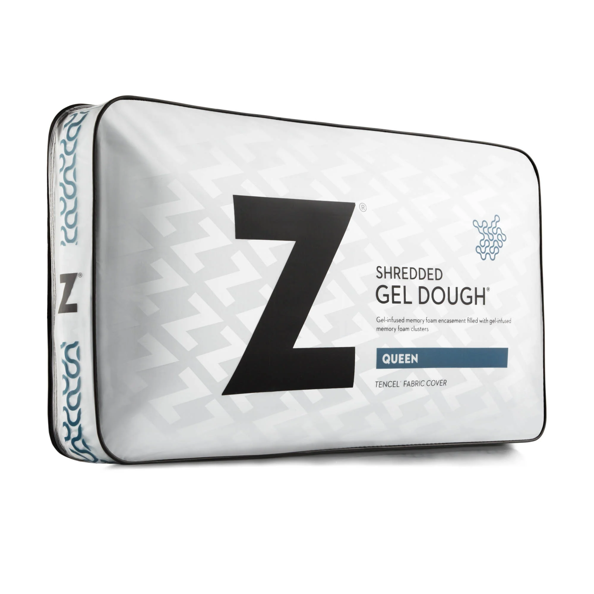 Shredded Gel Dough White Queen Pillow - Image 2