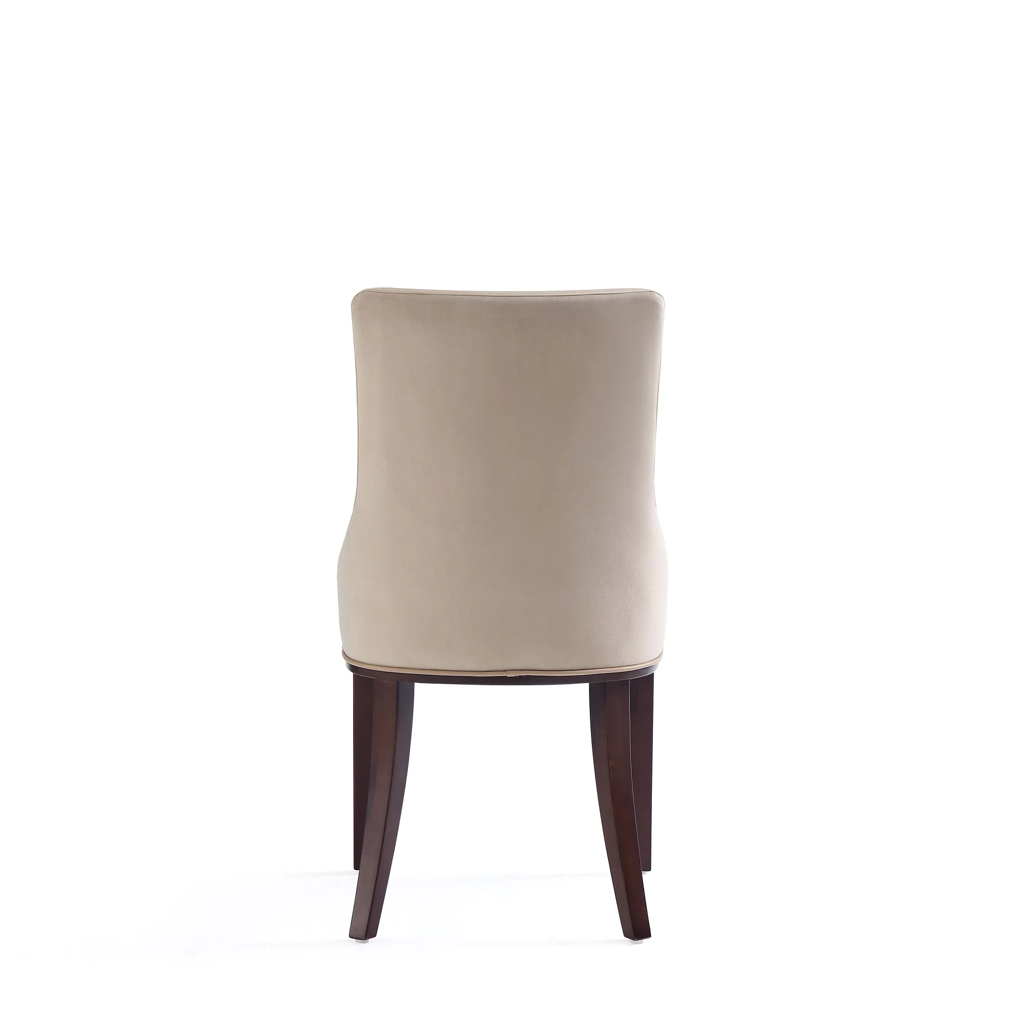 Shubert 8-Piece Faux Leather and Velvet Dining Chair Set in Tan - Image 10